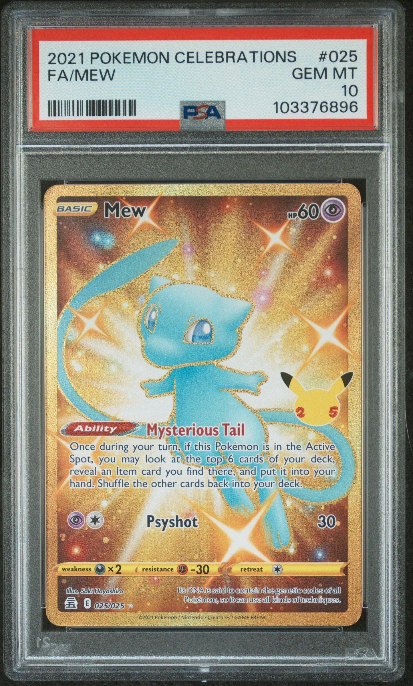 2021 Pokemon Celebrations 025 Full Art/mew PSA