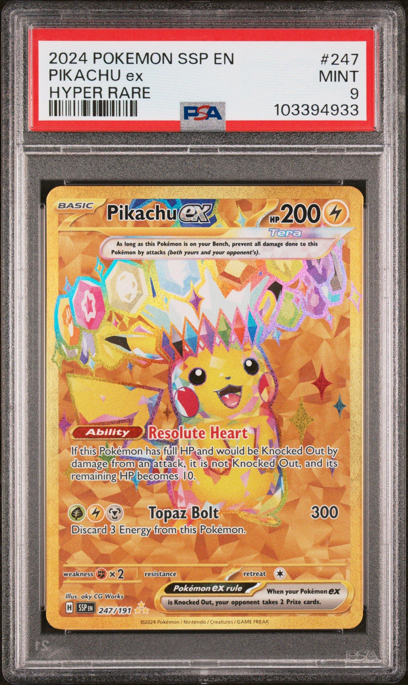 247 191 pokemon card Pikachu ex 247/191 Sv08: Surging Sparks Holo for sale online