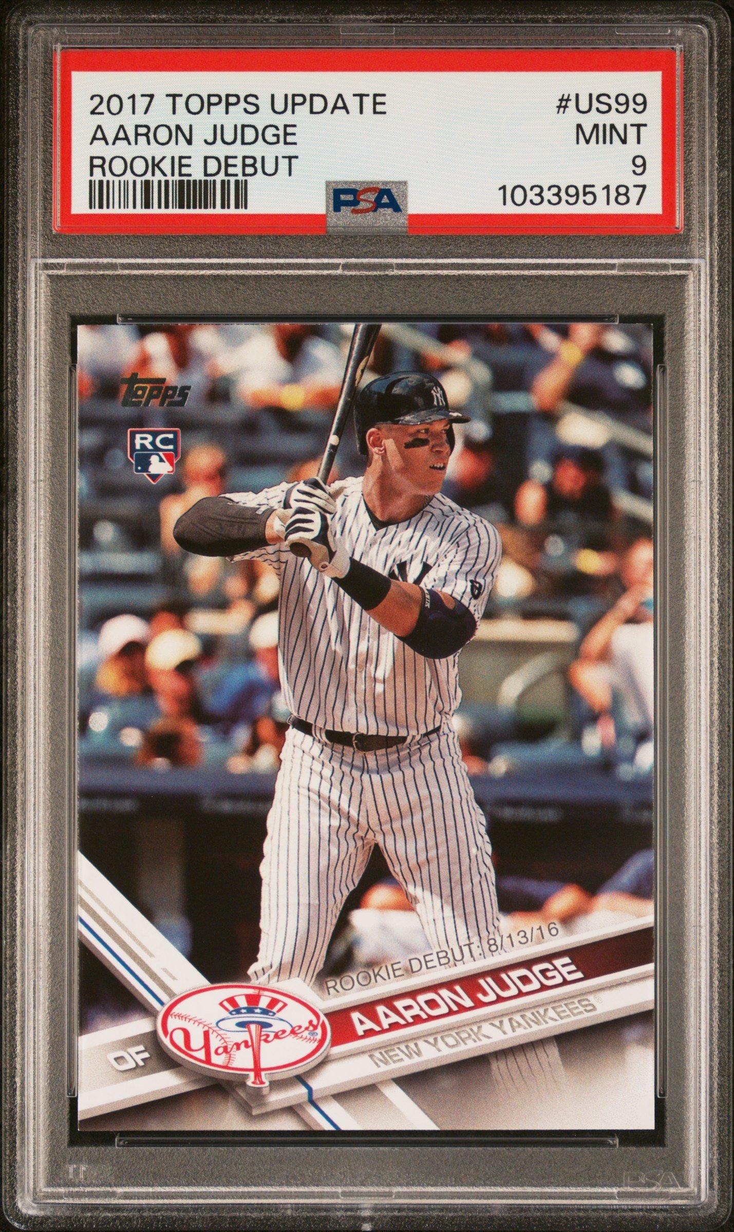 2017 Topps Update Us99 Aaron Judge Rookie Debut PSA