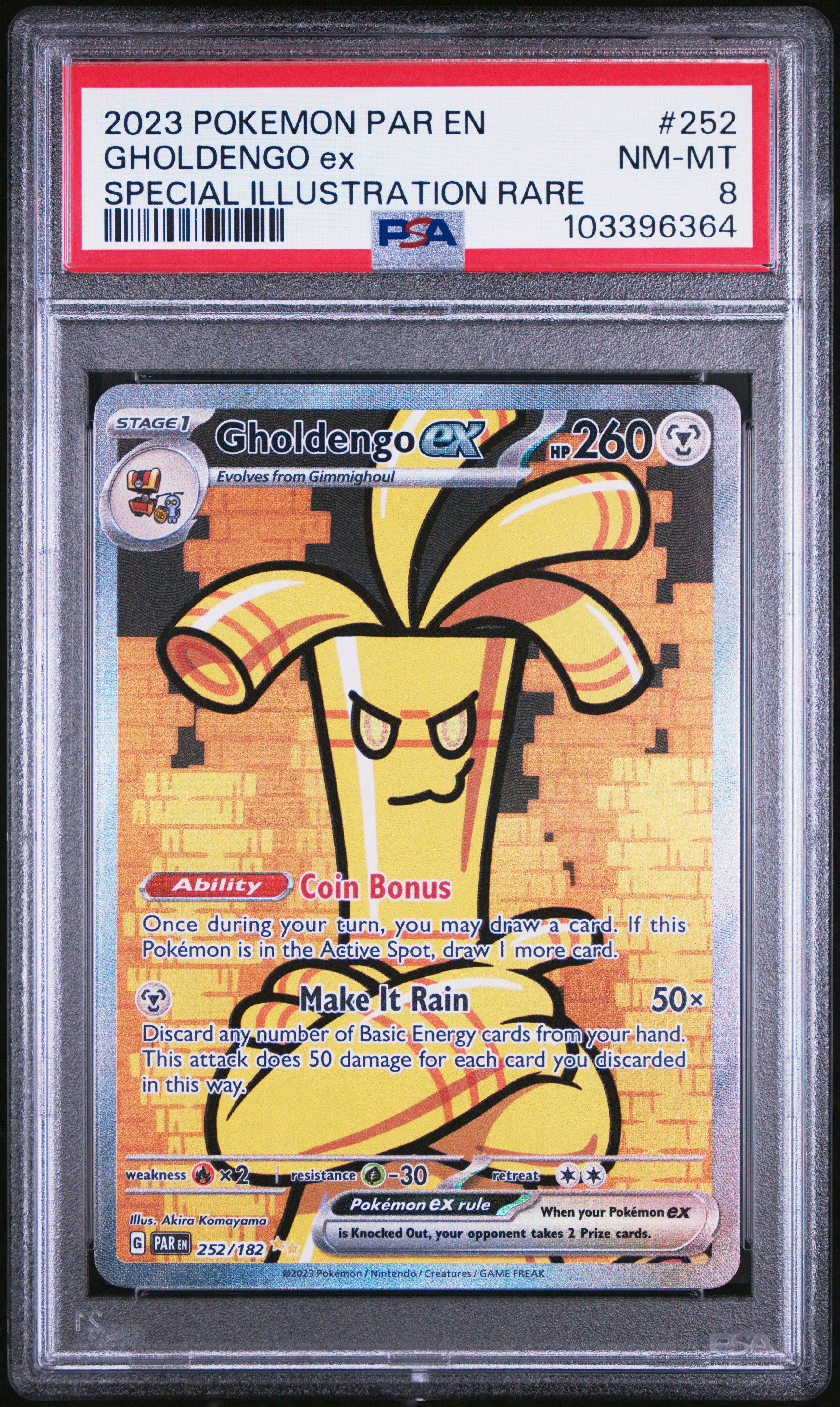 2023 Pokemon Par En-paradox Rift 252 Gholdengo Ex Special Illustration Rare PSA