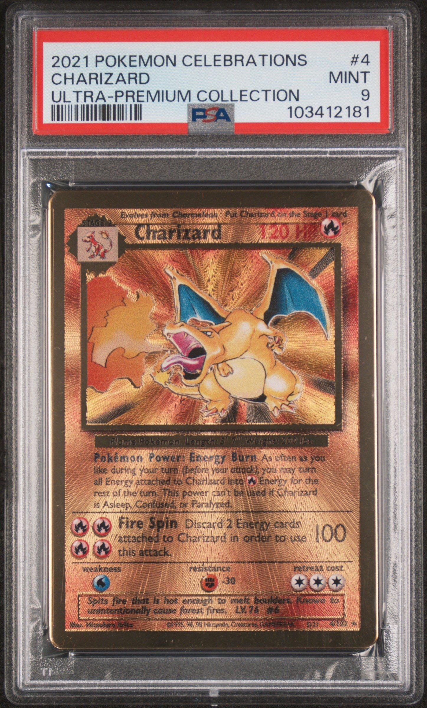 2021 Pokemon Celebrations Ultra-premium Collection 4 Charizard PSA