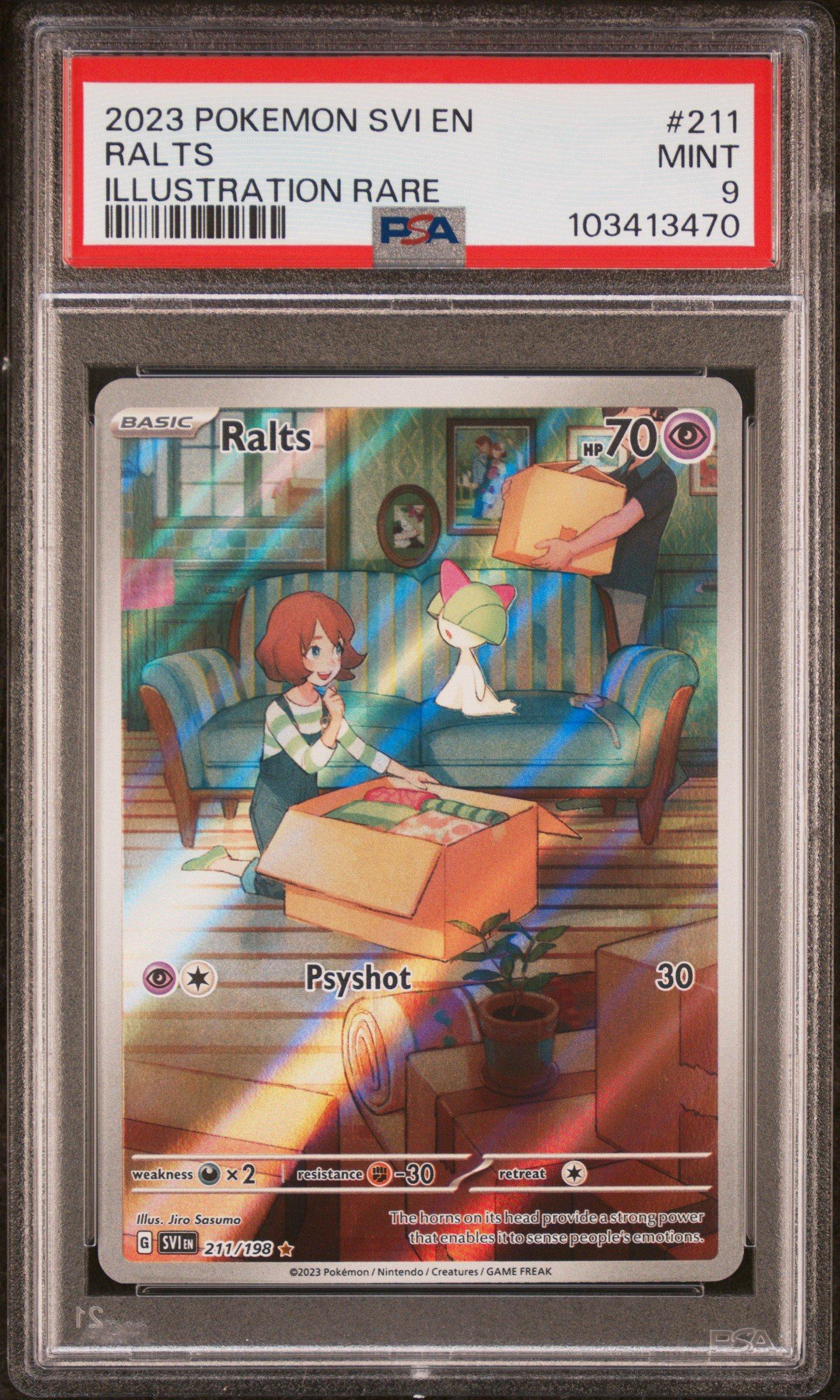 2023 Pokemon Svi En-scarlet & Violet 211 Ralts Illustration Rare PSA