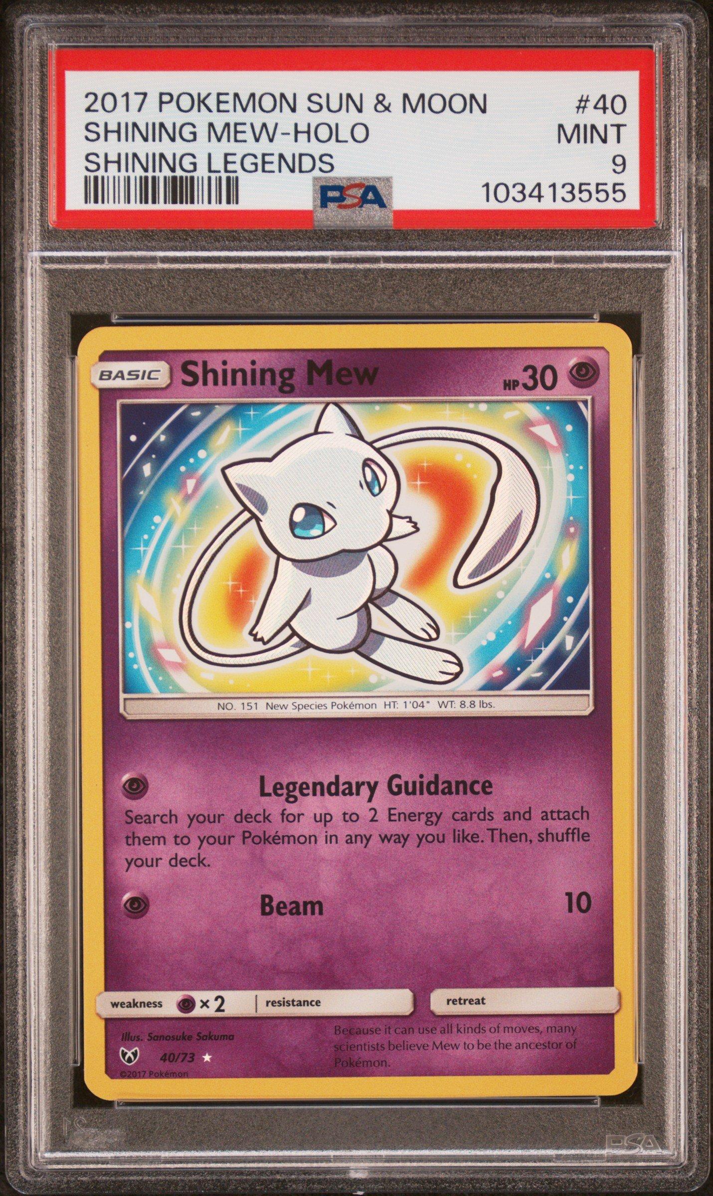 2017 Pokemon Sun & Moon Shining Legends 40 Shining Mew-holo PSA 9 Graded  Card | GameStop