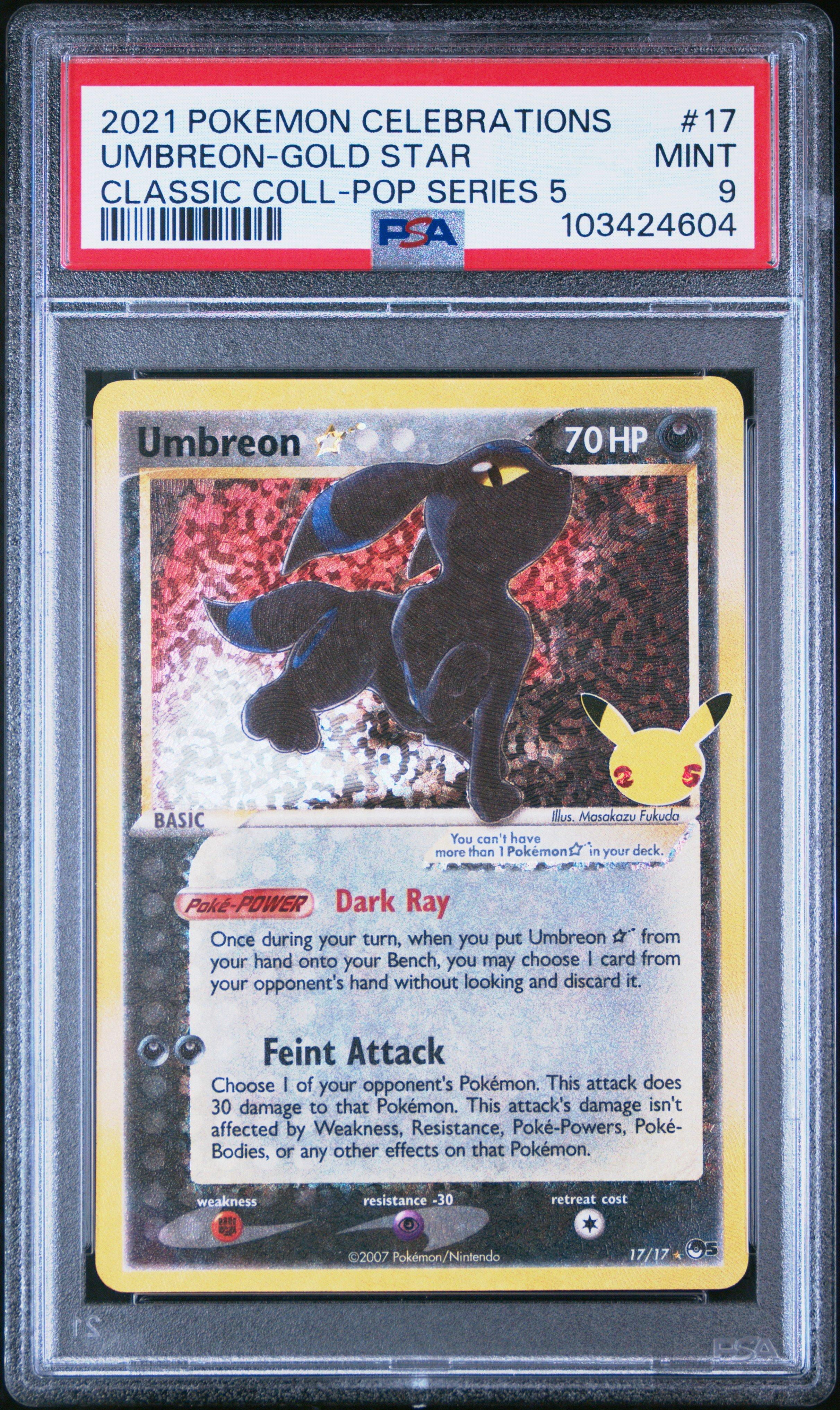2021 Pokemon Celebrations Classic Collection 17 Umbreon-gold Star