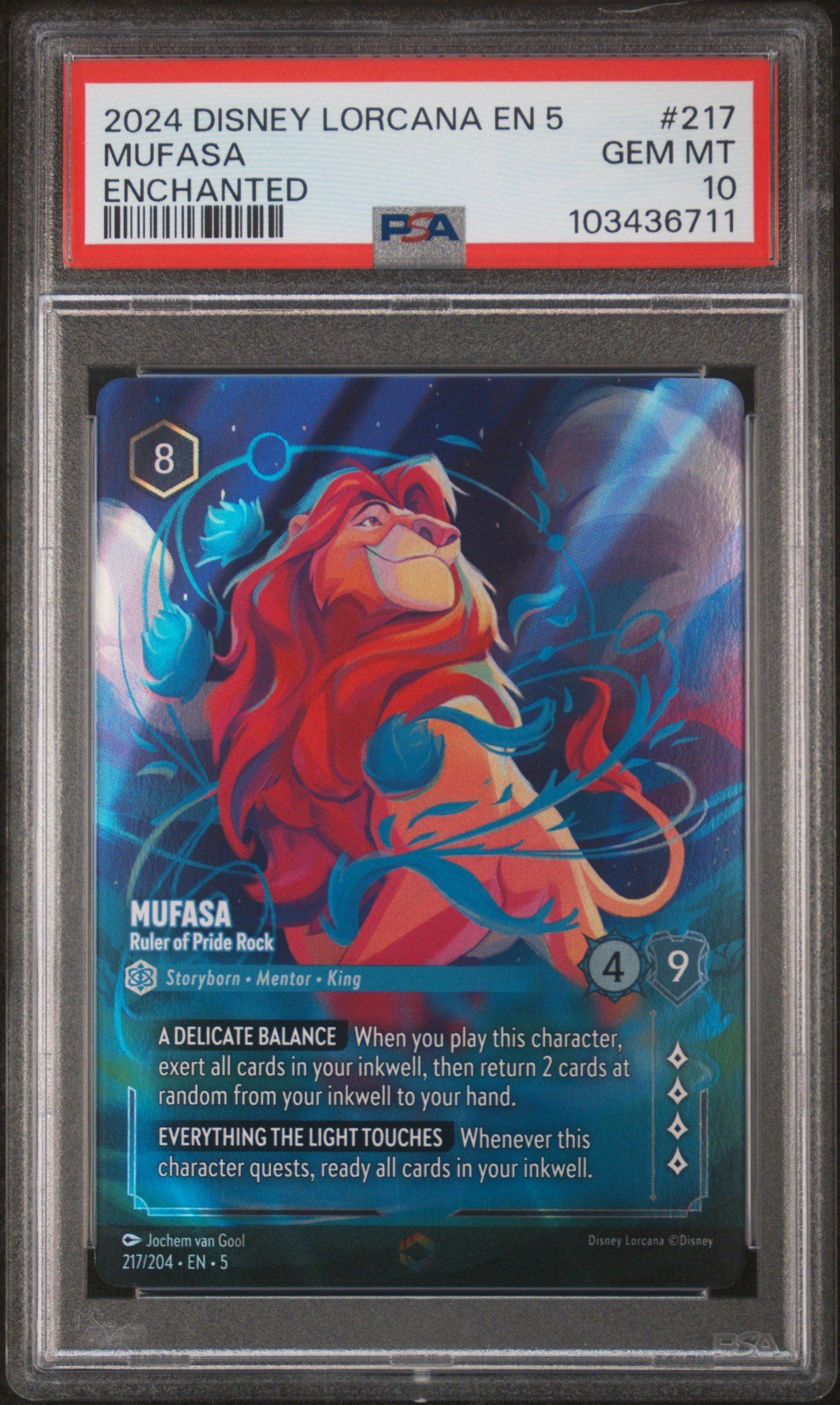 2024 Disney Lorcana En 5-shimmering Skies 217 Mufasa - Ruler