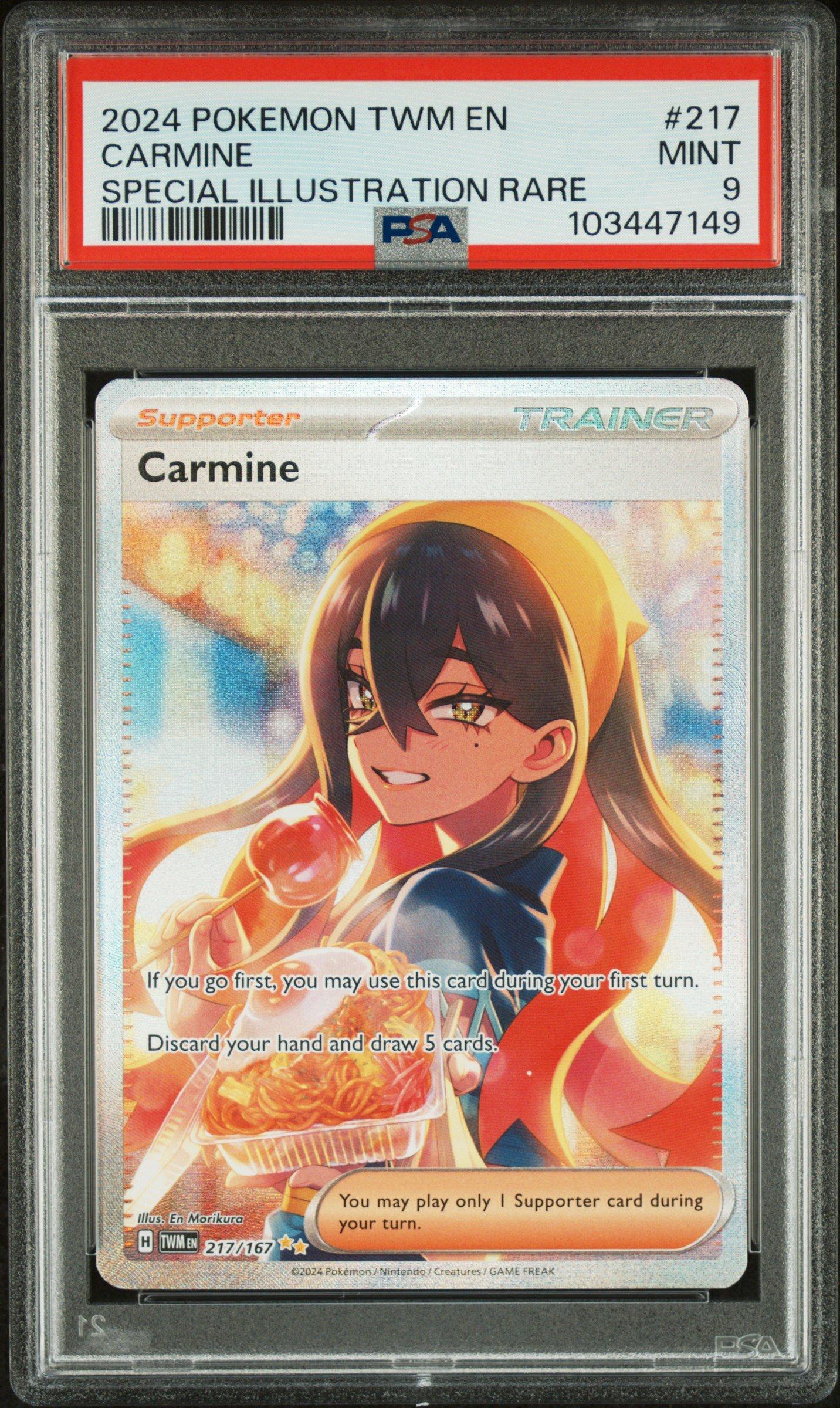 2024 Pokemon Twm En-twilight Masquerade 217 Carmine Special Illustration Rare PSA