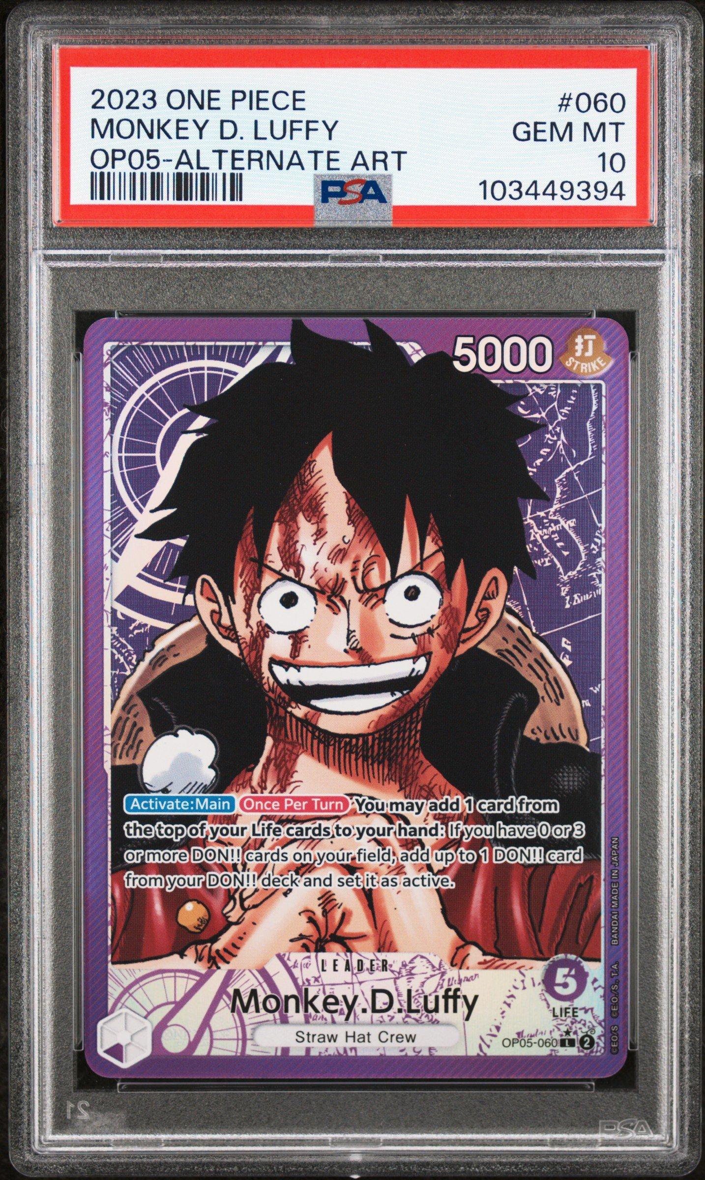 2023 One Piece Op05-awakening Of The New Era Monkey D. Luffy Alternate Art PSA