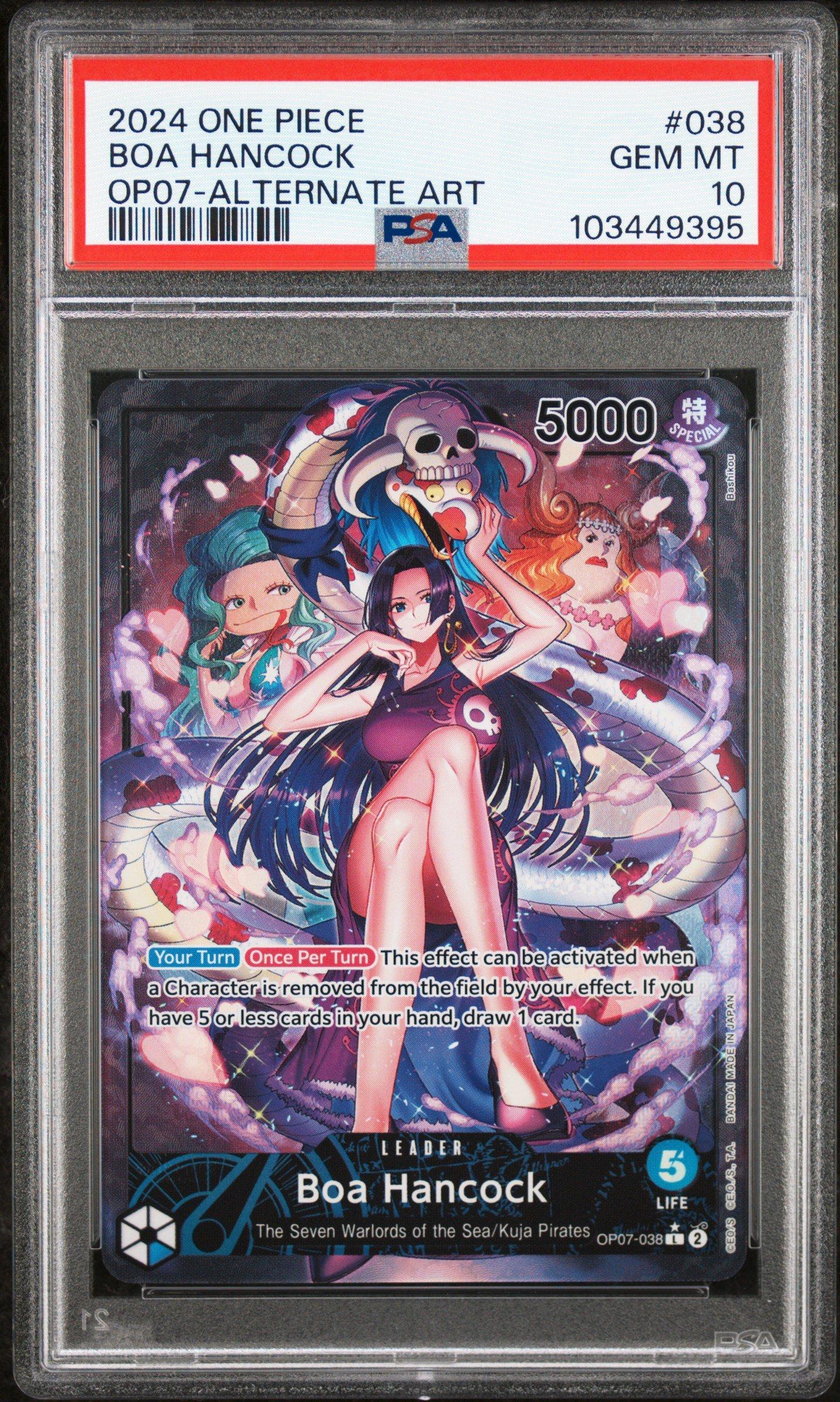 2024 One Piece Op07-500 Years In The Future Boa Hancock Alternate Art PSA 10
