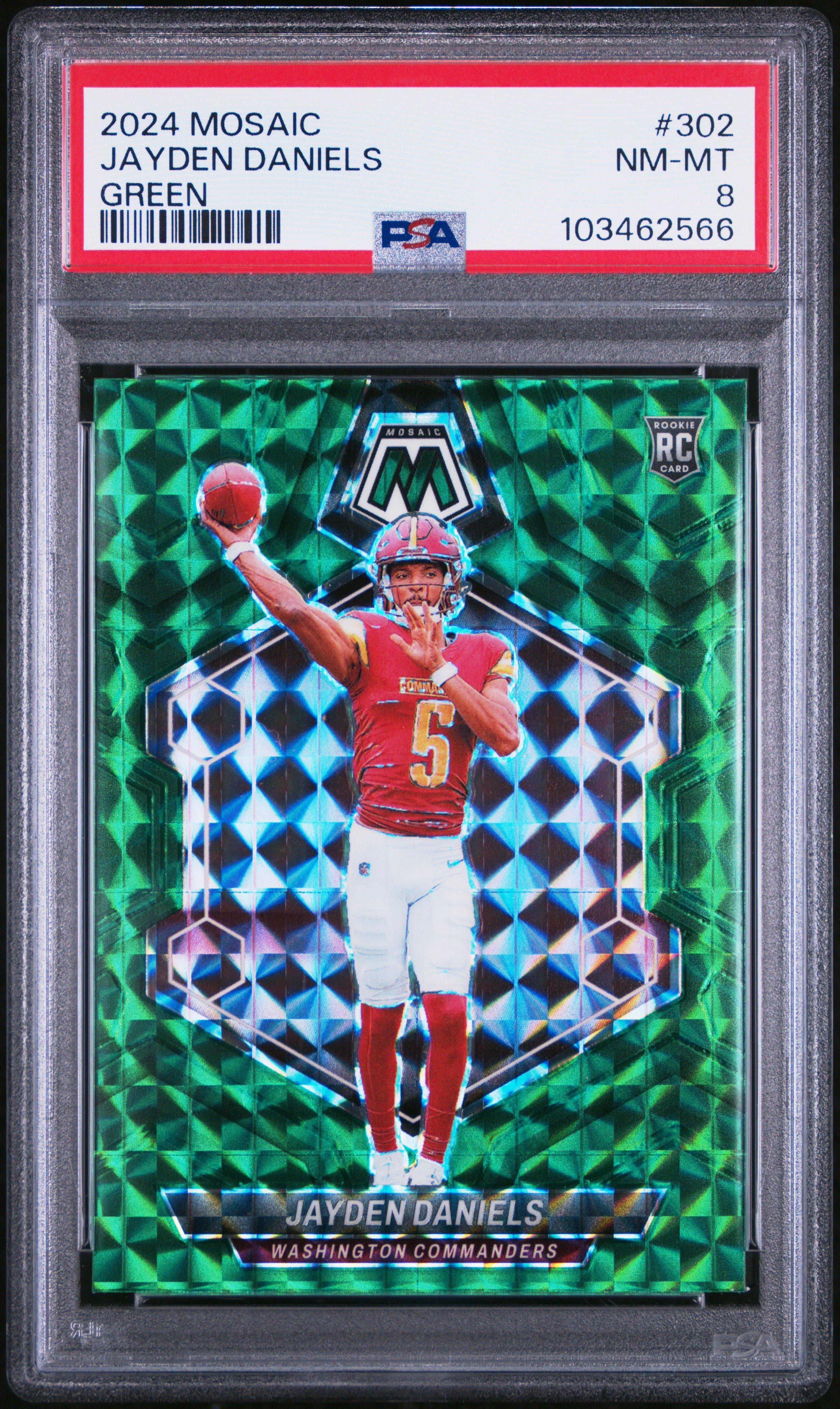 2024 Panini Mosaic Jayden Daniels Green PSA
