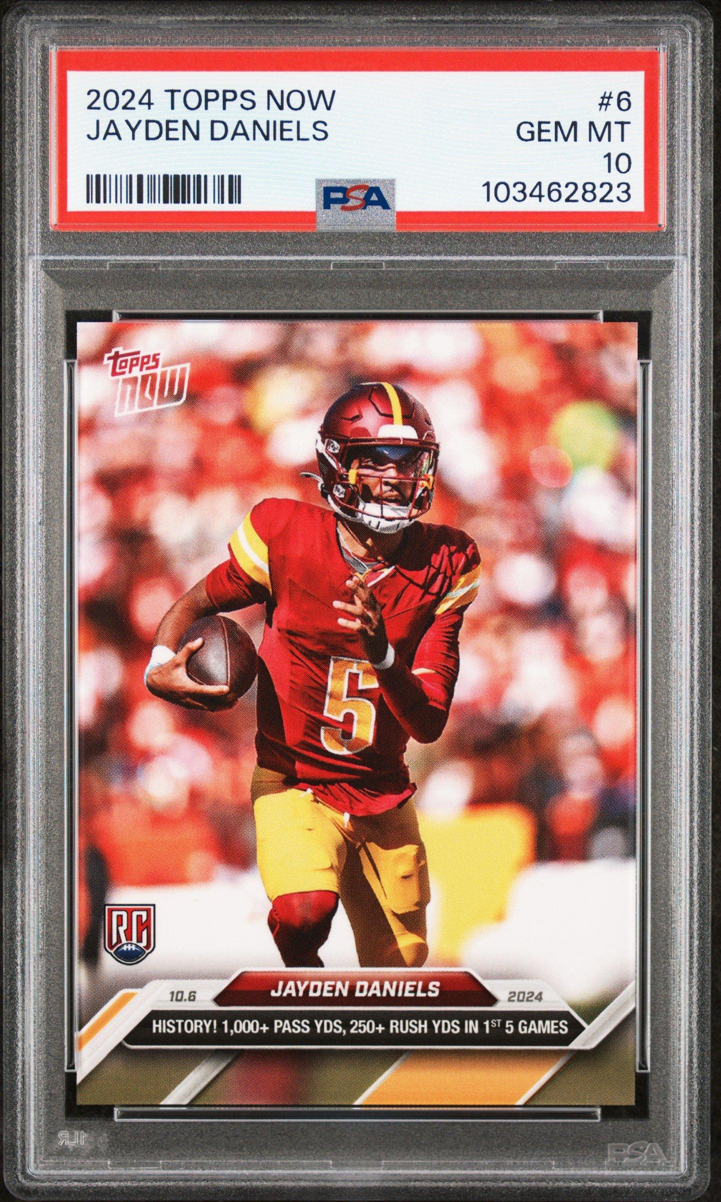 2024 Topps Now 6 Jayden Daniels PSA 10
