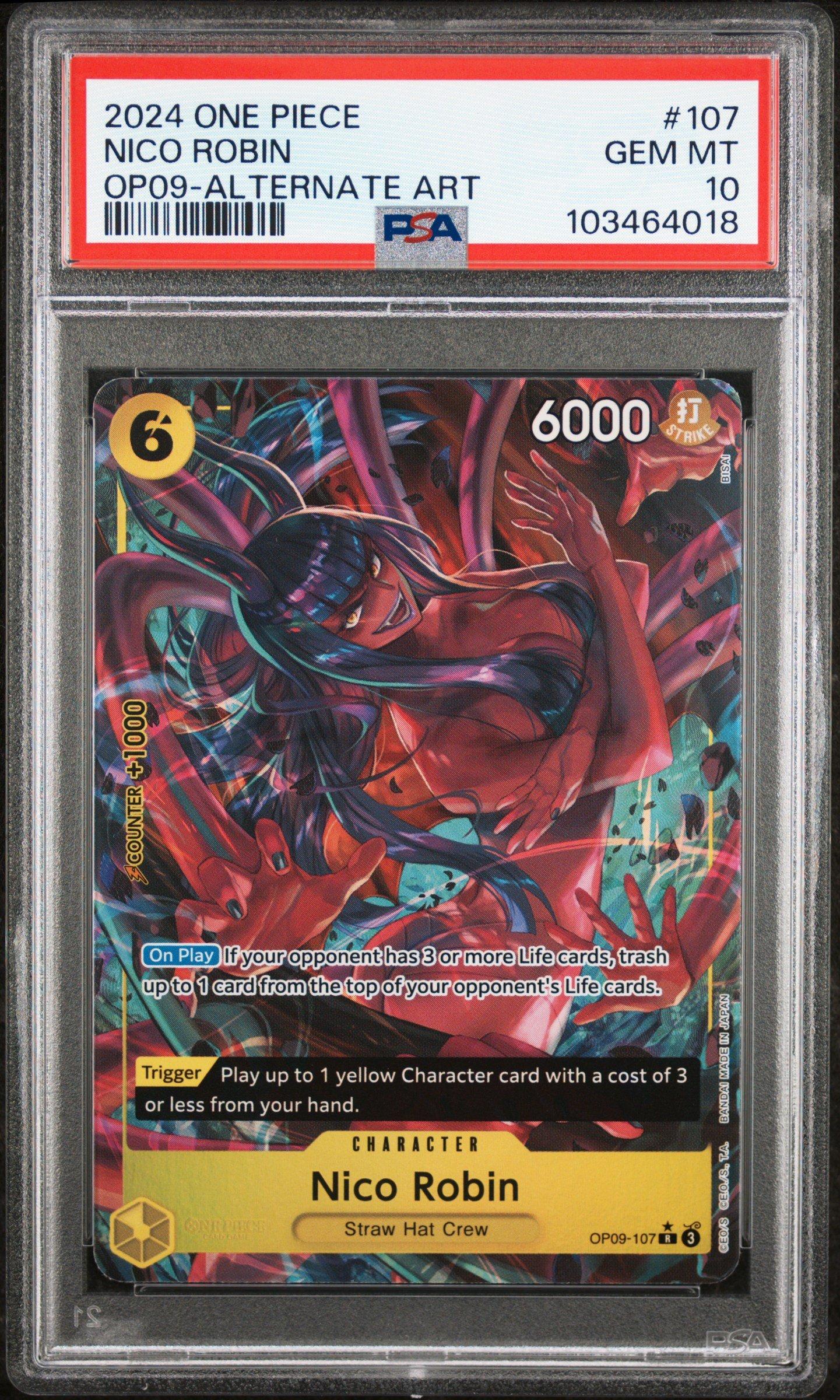 PSA10】中国版 1st ANNIVERSARY SET ニコ・ロビン R OP01-017の