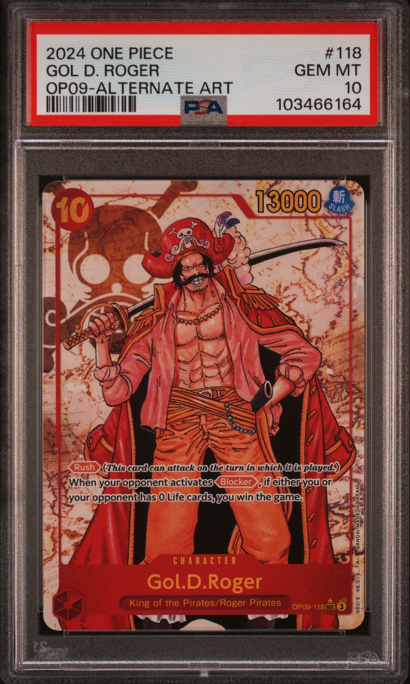 2024 ワンピース カード ゴールド・D・ロジャー PSA 10 2024 One Piece Op09-emperors In The New World 118 Gol D