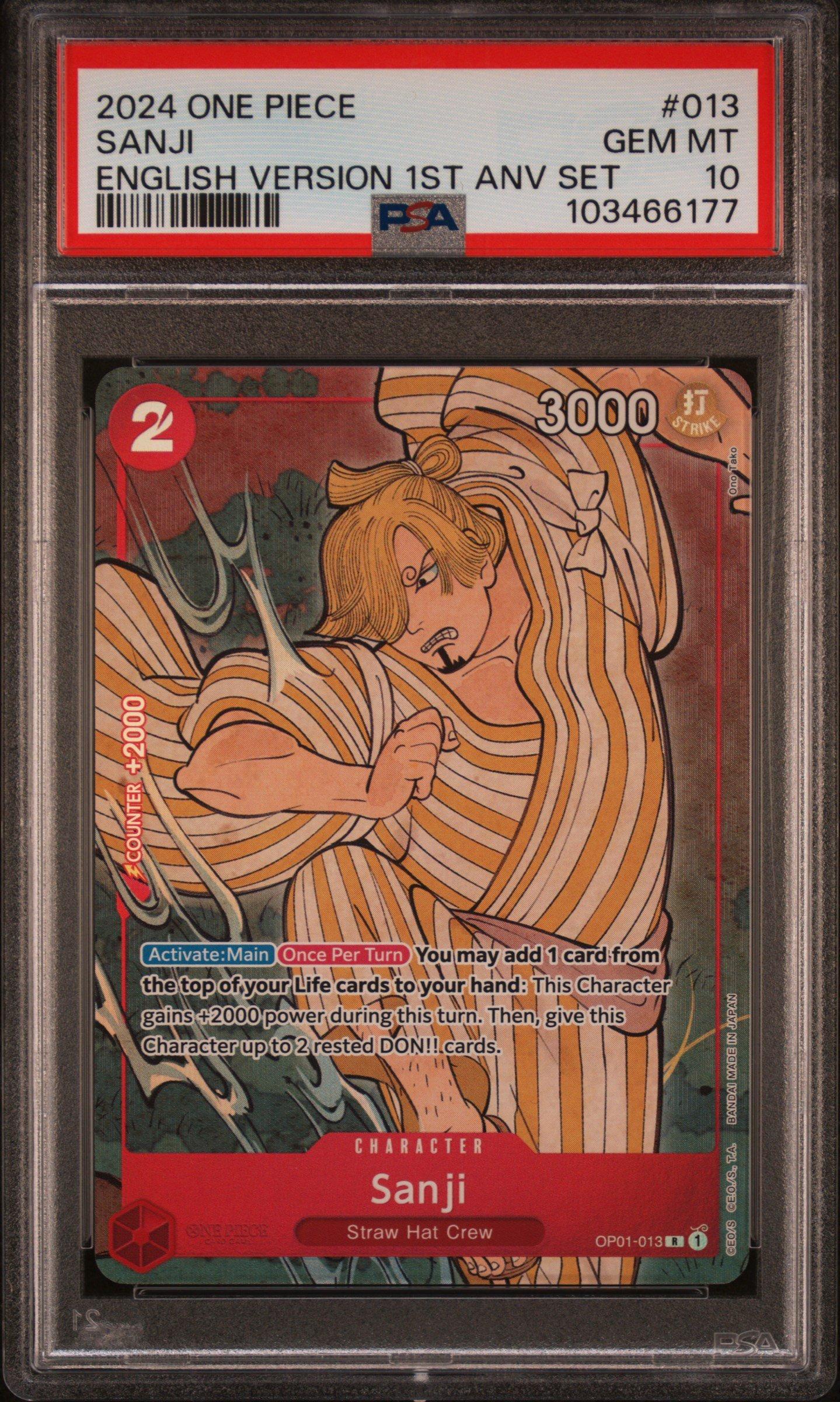 2024 One Piece English Version 1st Anniversary Set 013 Sanji PSA