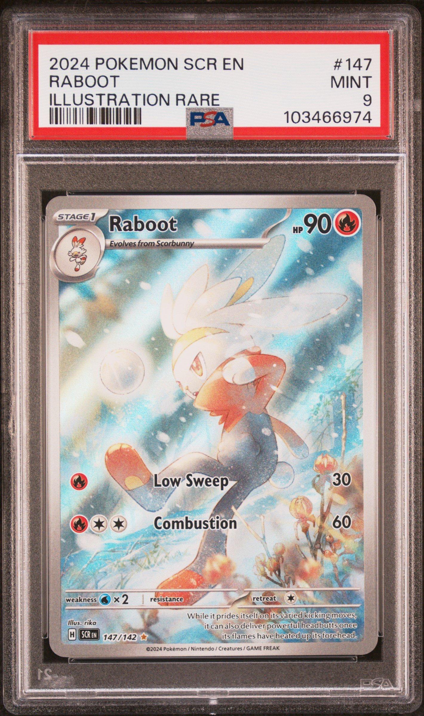 pokemon raboot card Pokemon Card TCG - Raboot 147/142 Illustration Rare Stellar Crown Near Mint