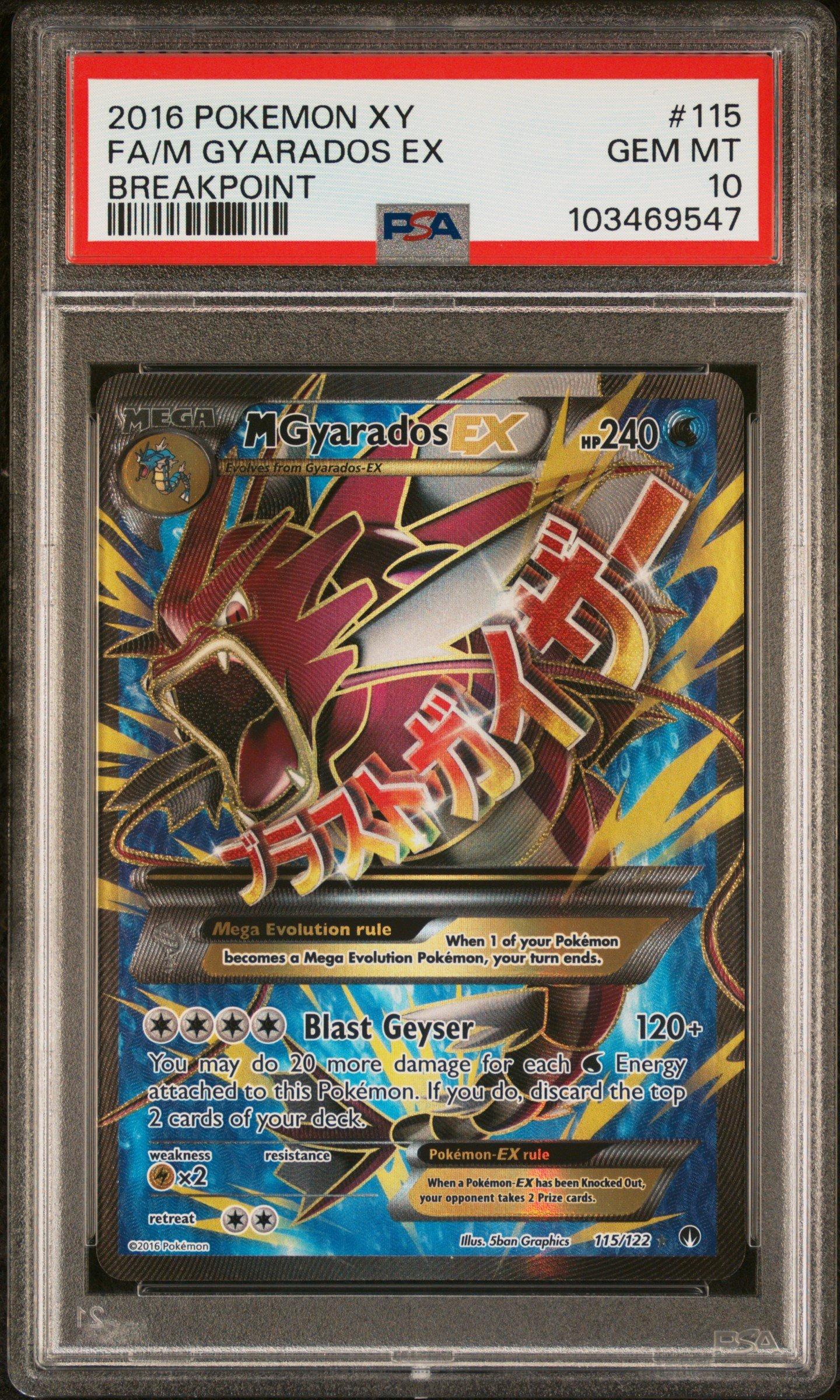 2016 Pokemon Xy Breakpoint 115 Full Art/m Gyarados Ex PSA