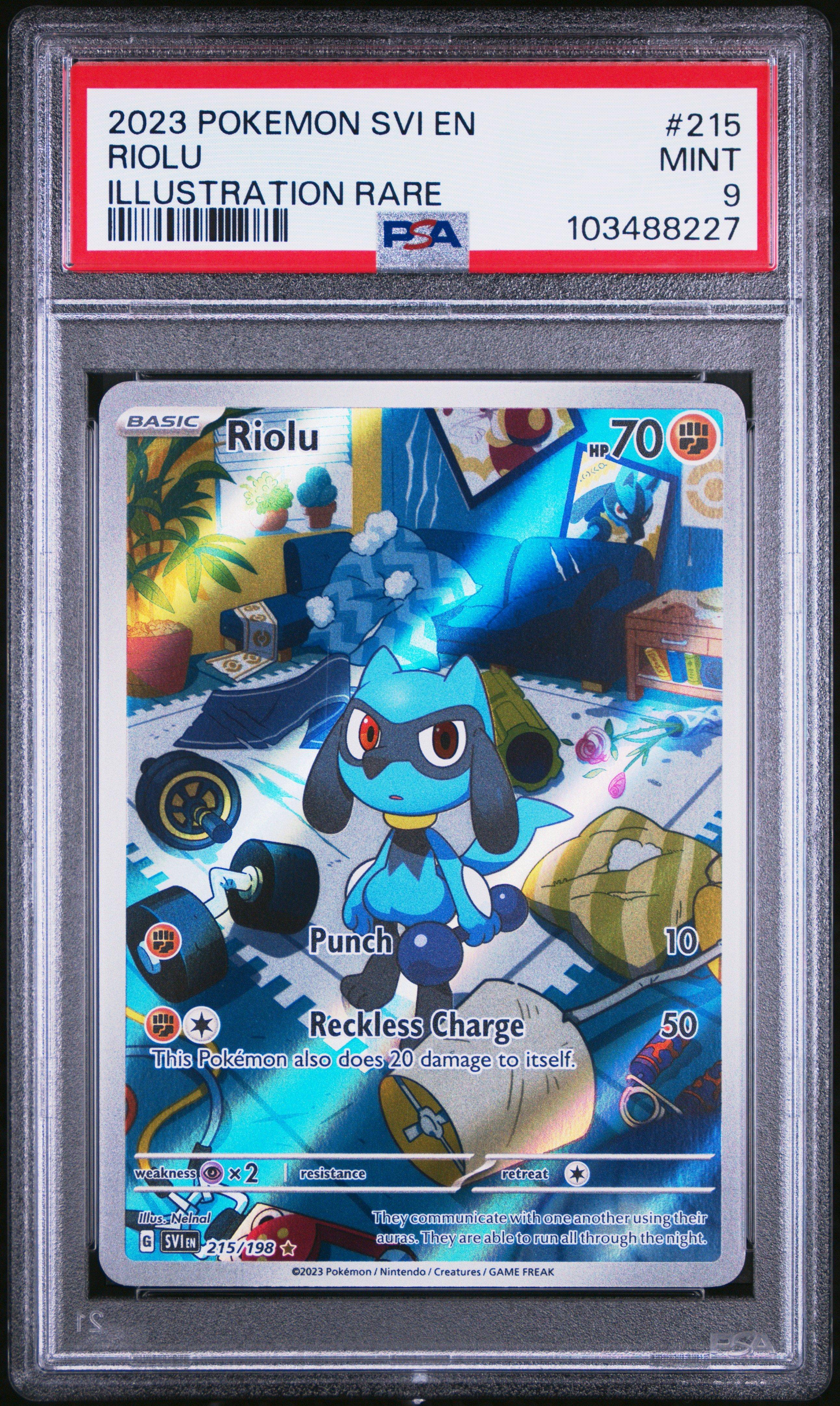 2023 Pokemon Svi En-scarlet & Violet 215 Riolu Illustration Rare PSA