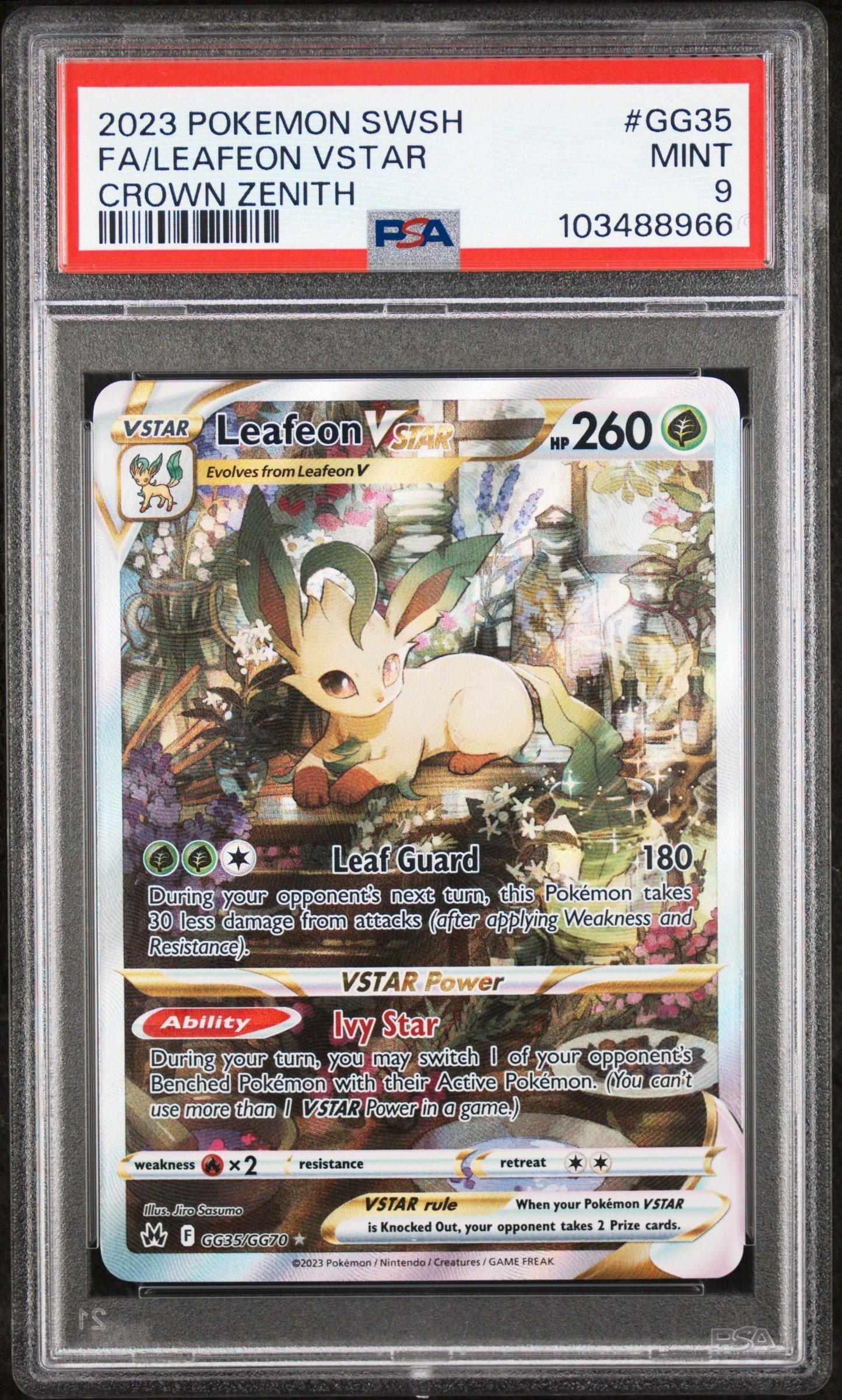 2023 Pokemon Sword And Shield Crown Zenith Gg35 Full Art/leafeon Vstar PSA