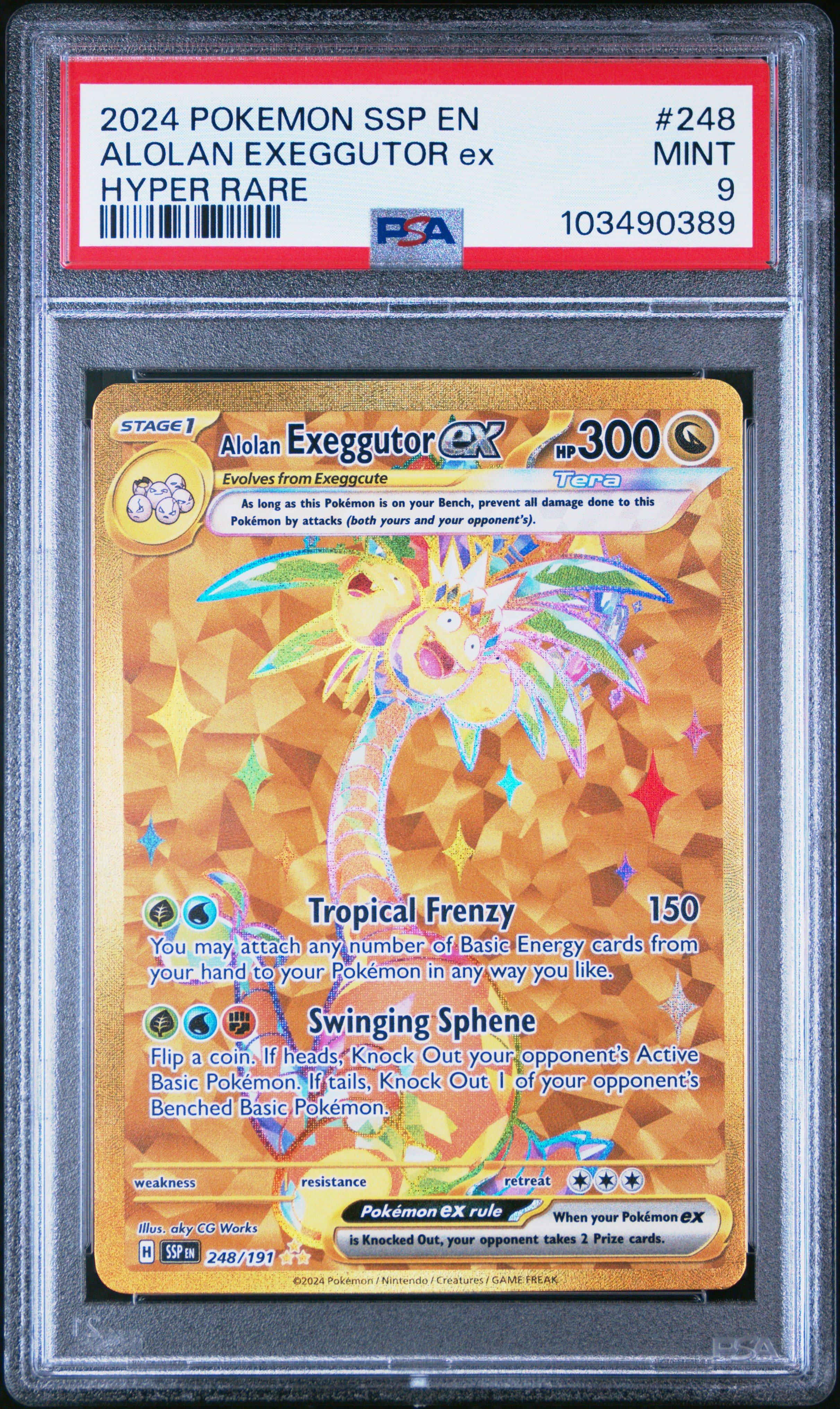 2024 Pokemon Ssp En-surging Sparks 248 Alolan Exeggutor Ex Hyper