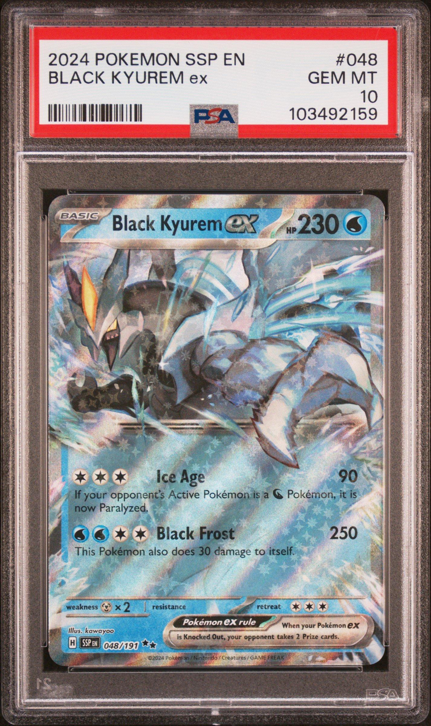 2024 Pokemon Ssp En-surging Sparks 048 Black Kyurem Ex PSA 10