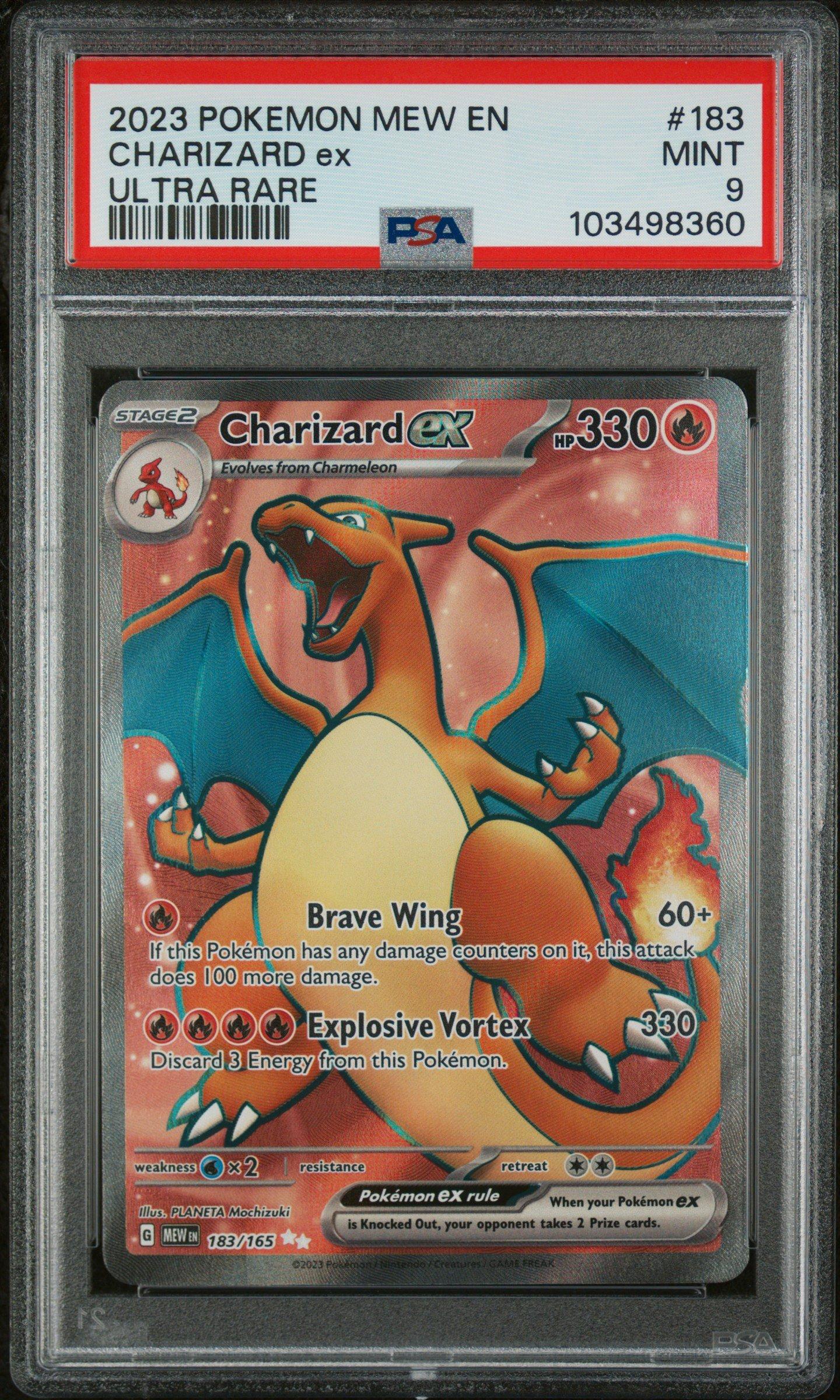 2023 Pokemon Mew En-151 183 Charizard Ex Ultra Rare PSA