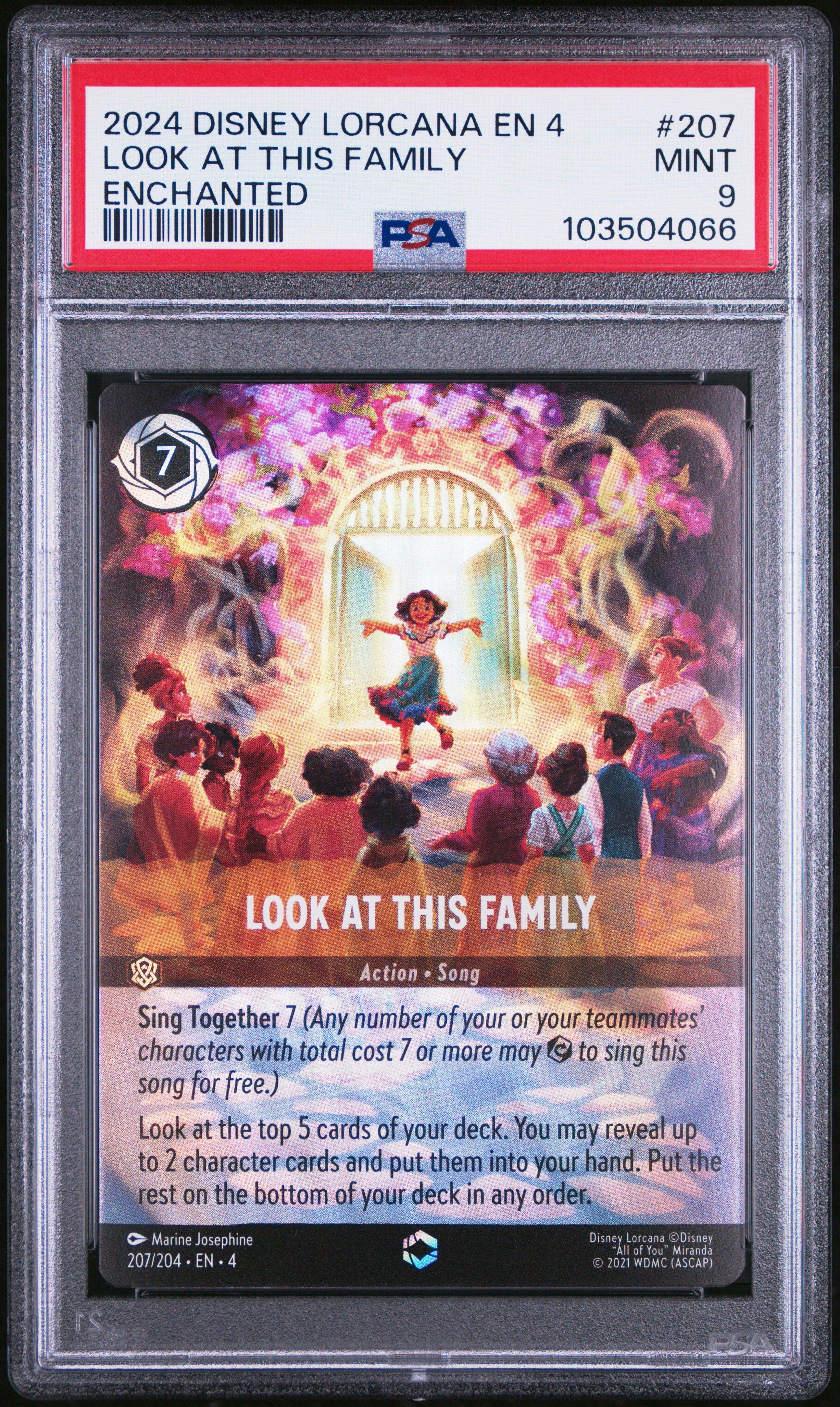 2024 Disney Lorcana En 4-ursula's Return 207 Look At This Family Enchanted PSA 9