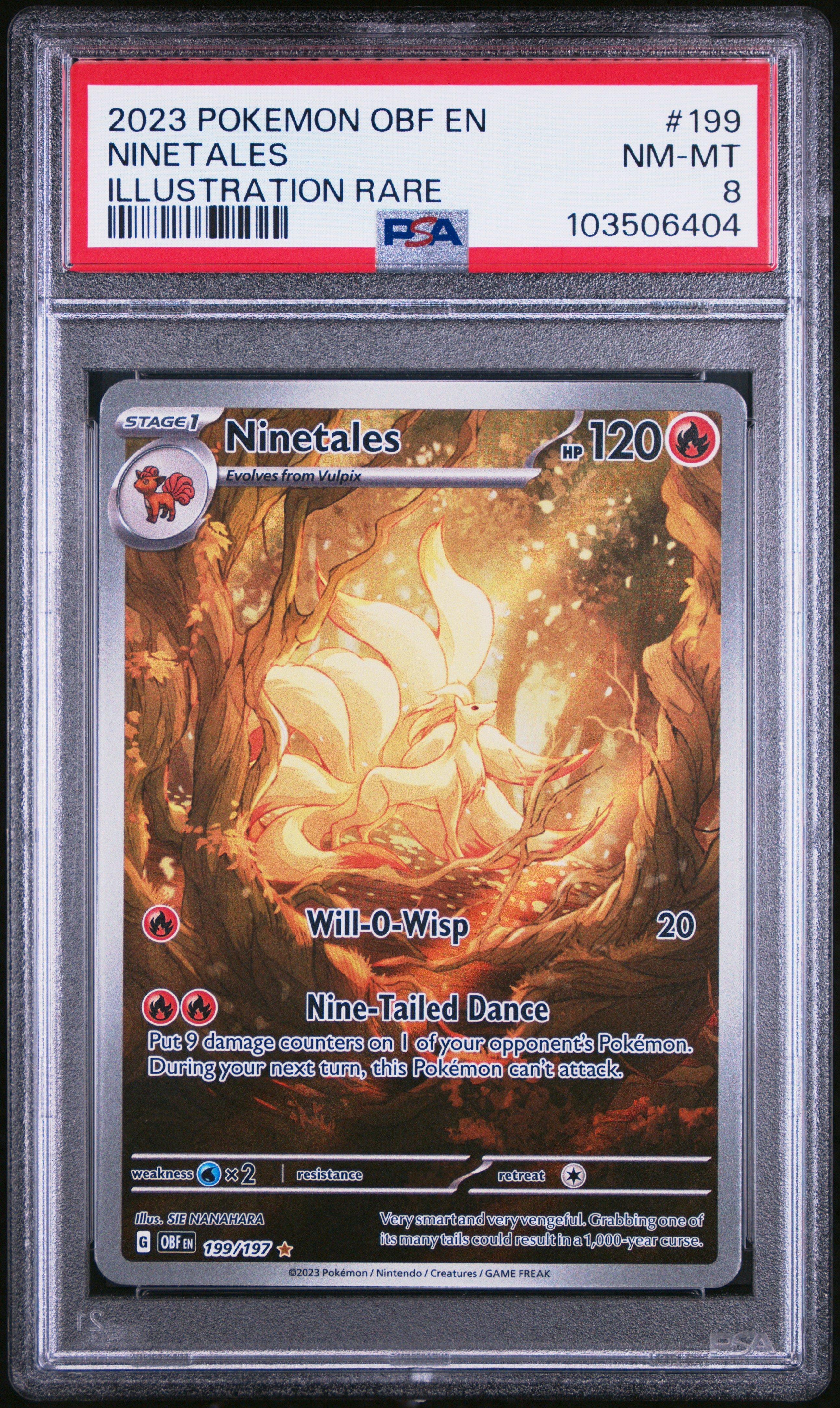 2023 Pokemon Obf En-obsidian Flames 199 Ninetales Illustration Rare PSA