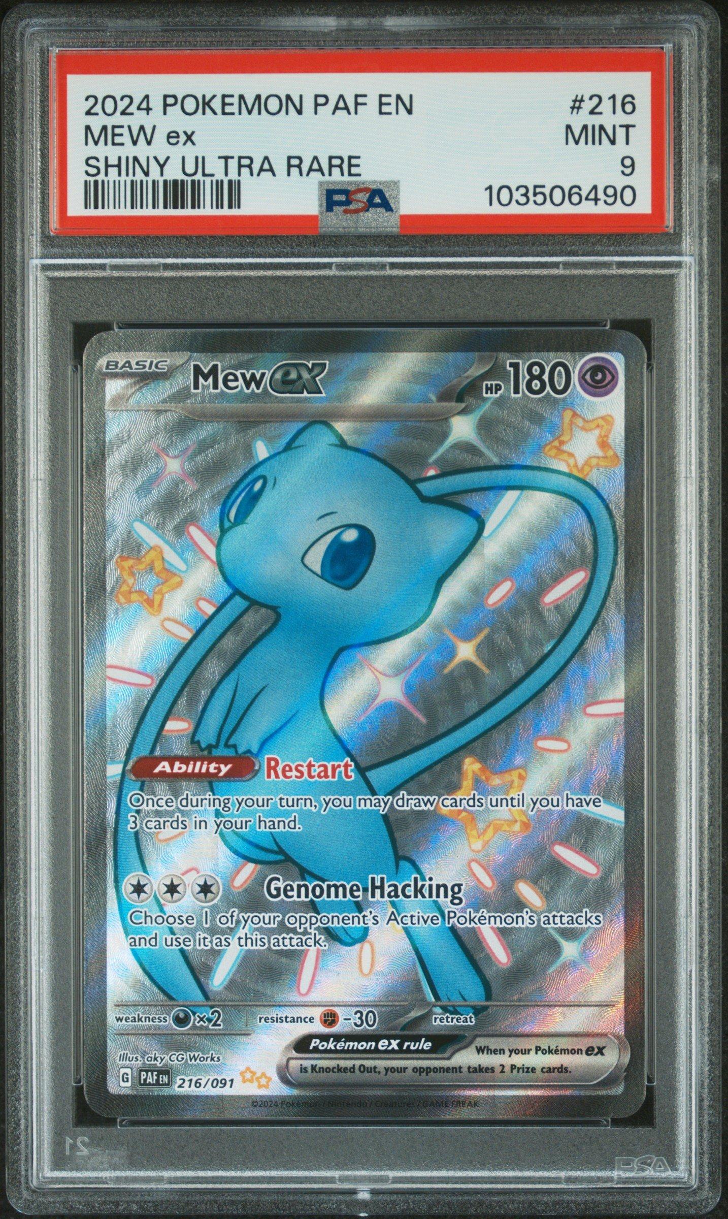 2024 Pokemon Paf En-paldean Fates 216 Mew Ex Shiny Ultra Rare PSA 9 Graded  Card | GameStop