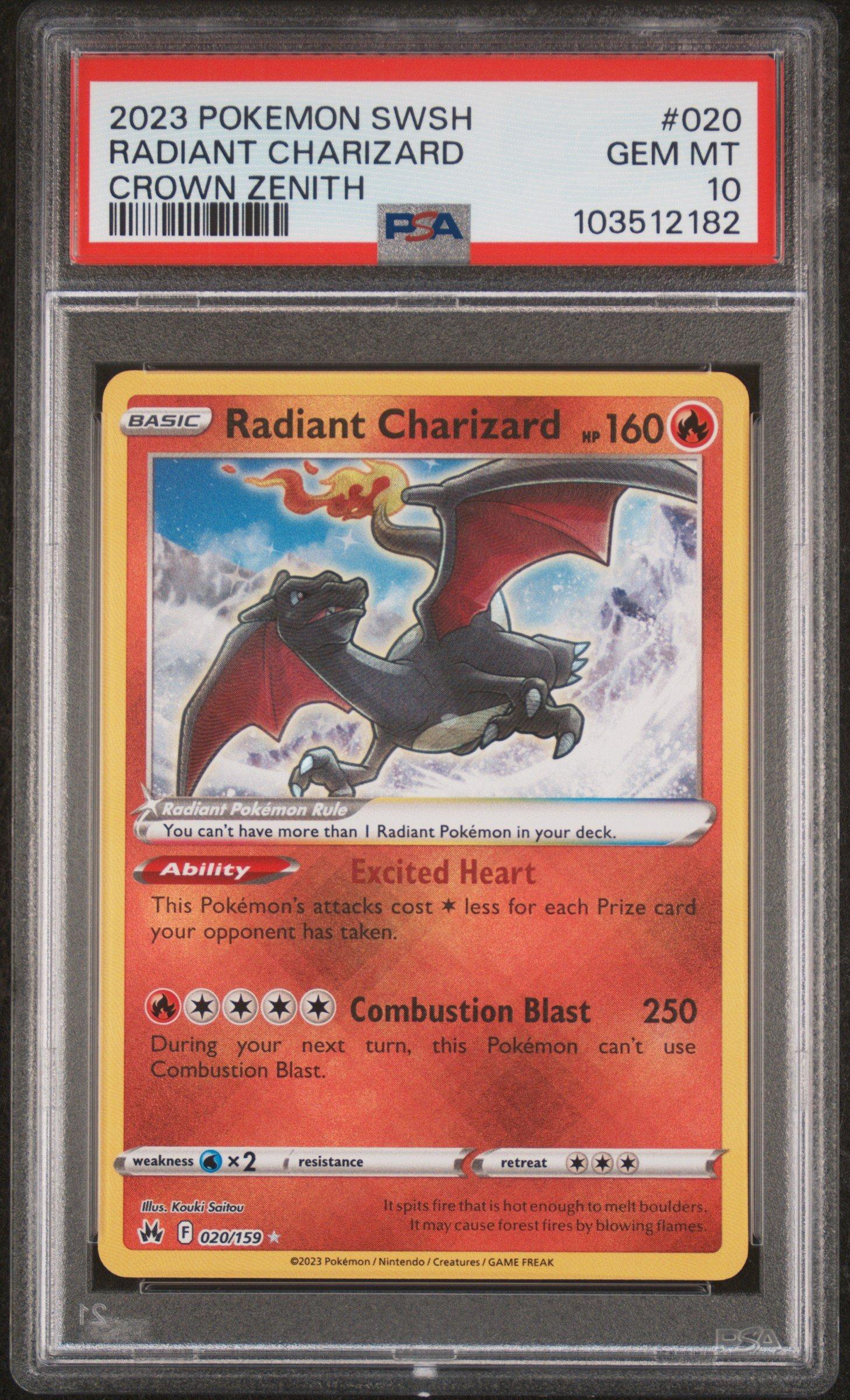 2023 Pokemon Sword And Shield Crown Zenith 020 Radiant Charizard PSA