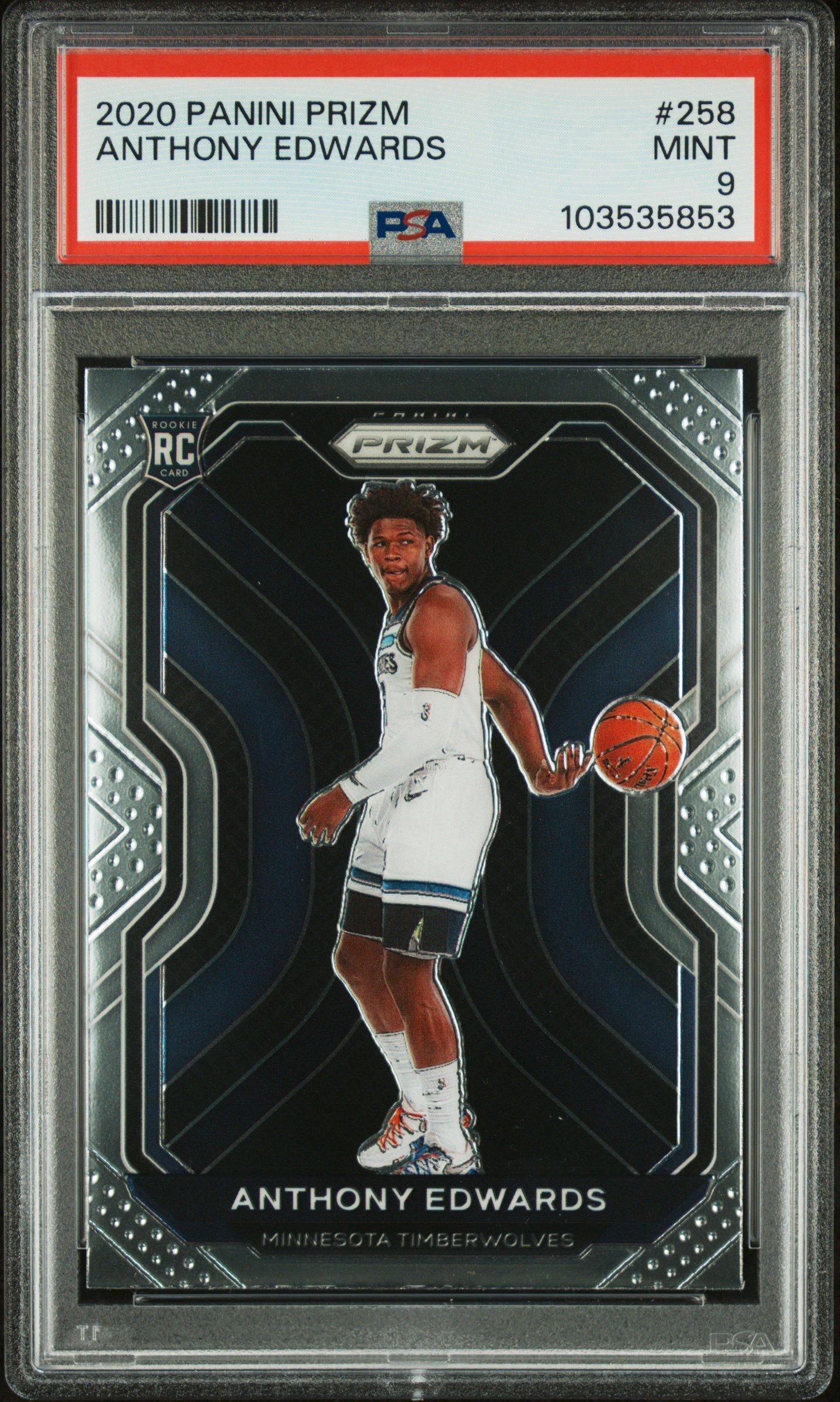 2020 Panini Prizm 258 Anthony Edwards PSA 9