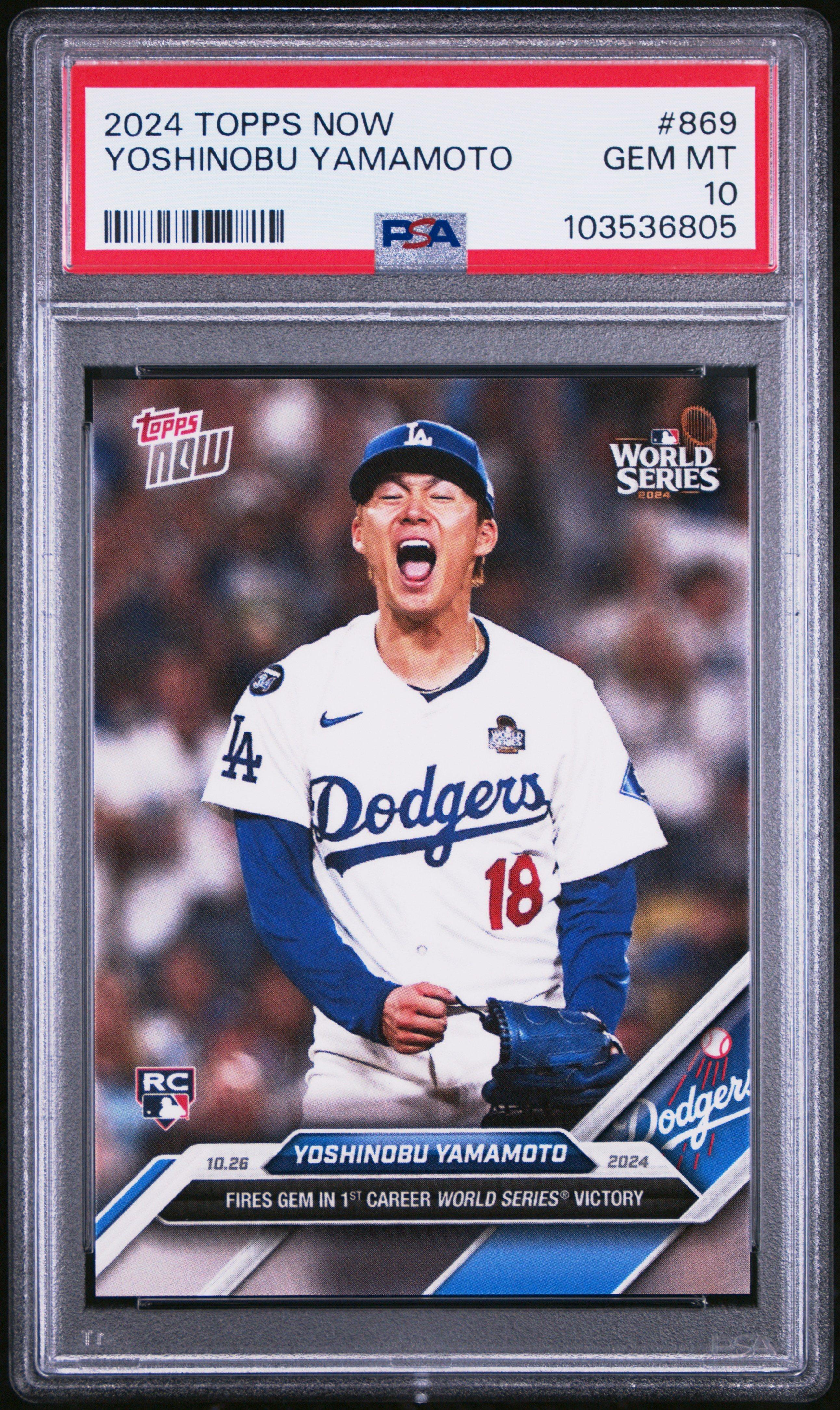 2024 Topps Now 869 Yoshinobu Yamamoto PSA 10 Graded Card | GameStop
