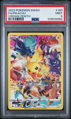2023 Pokemon Sword And Shield Crown Zenith 160 Full Art/pikachu