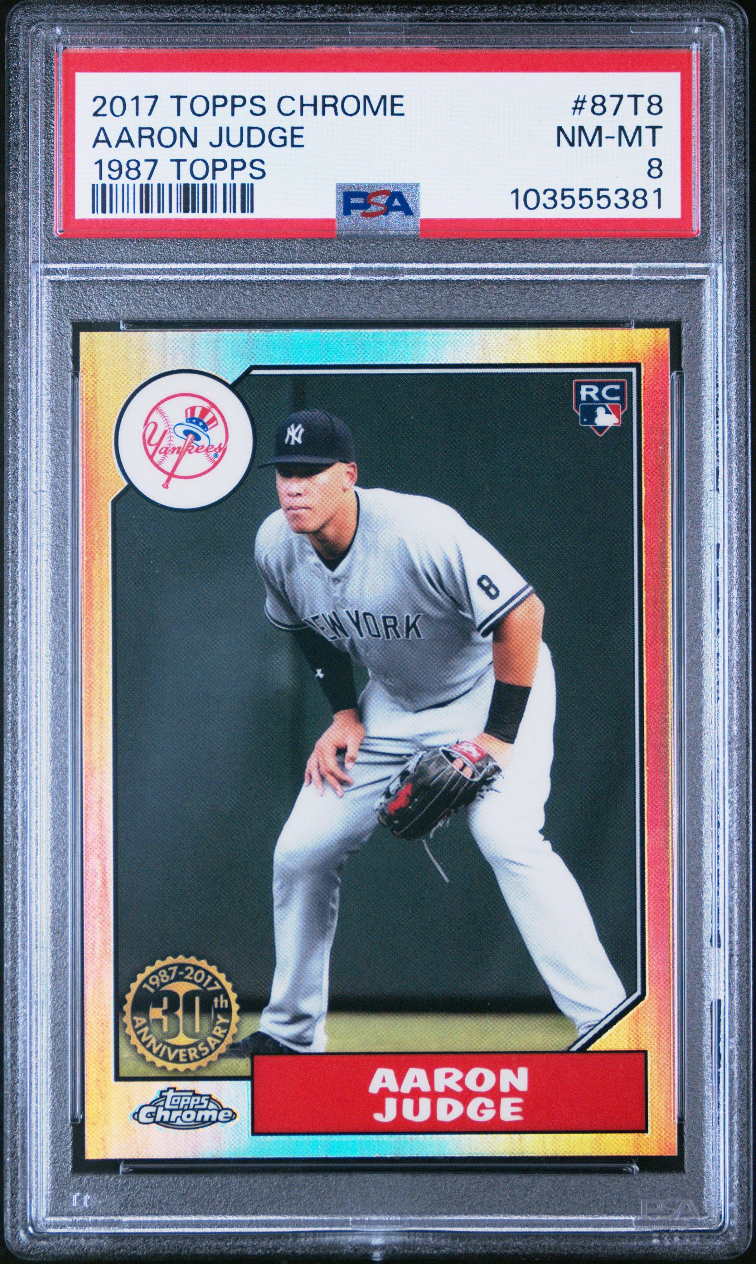 2017 Topps Chrome 1987 Topps 87t8 Aaron Judge PSA