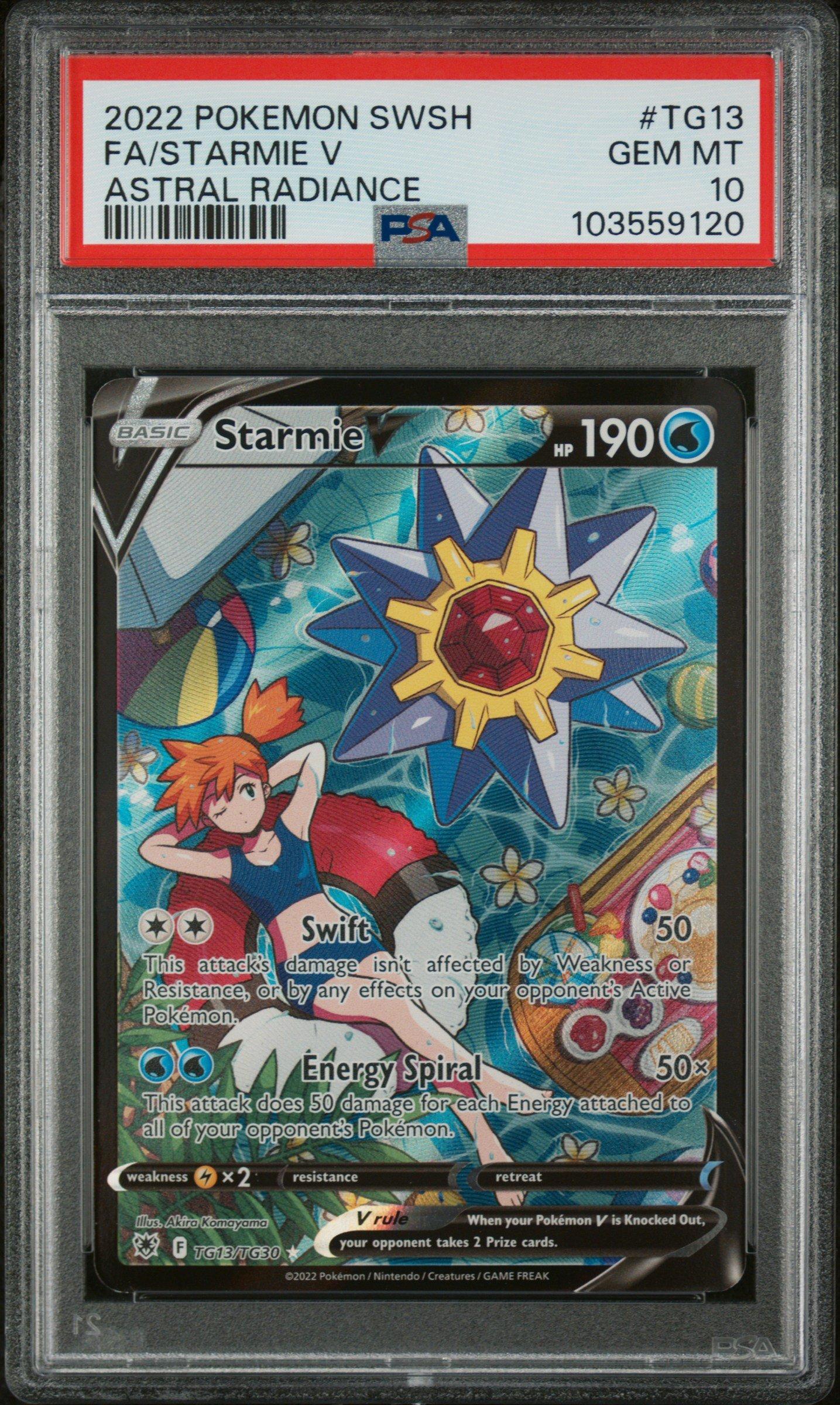 2022 Pokemon Sword & Shield Astral Radiance Tg13 Full Art/starmie