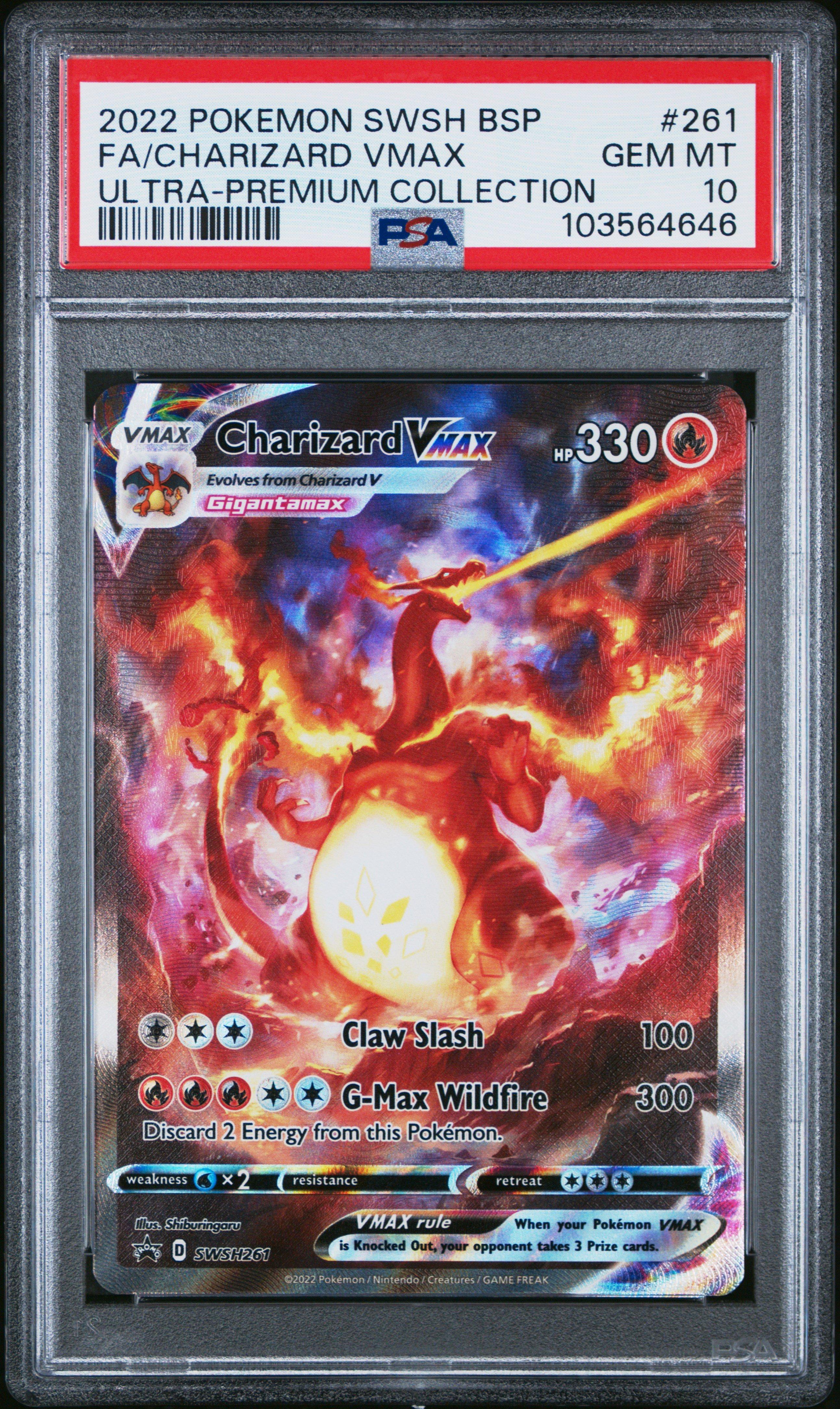 2022 Pokemon Swsh Black Star Promo 261 Full Art/charizard Vmax Sword & Shield Ultra-premium Collection-charizard PSA