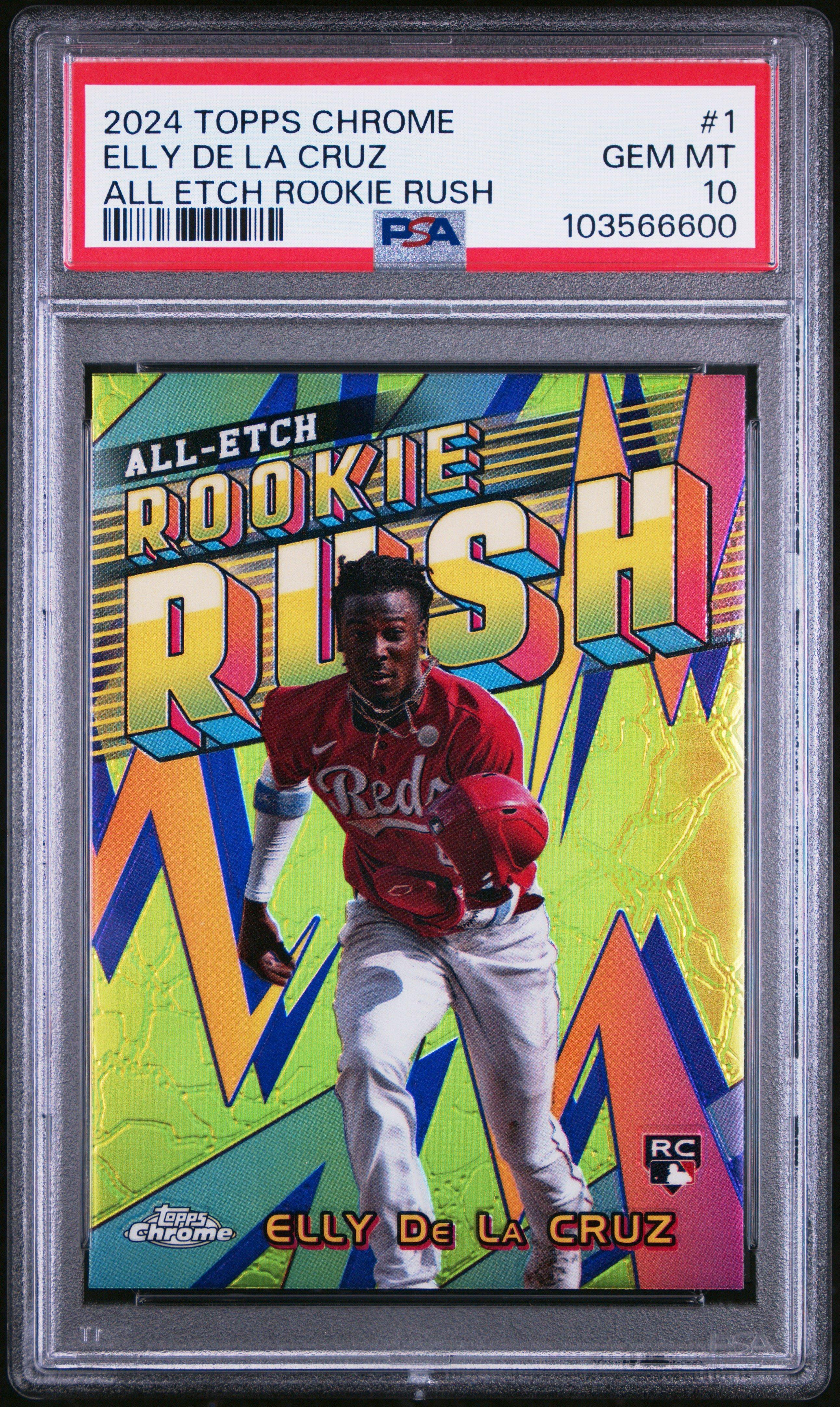 2024 Topps Chrome Chrome All Etch Rookie Rush 1 Elly De La Cruz PSA 10