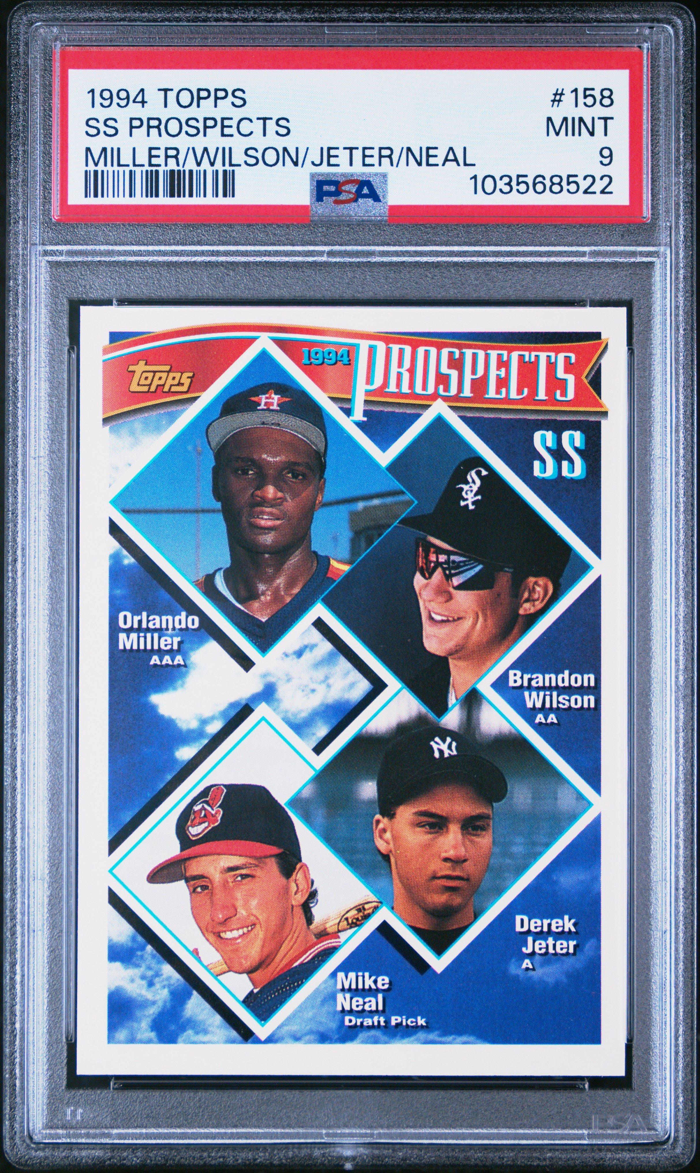 1994 Topps 158 Ss Prospects Miller/wilson/jeter/neal PSA 9