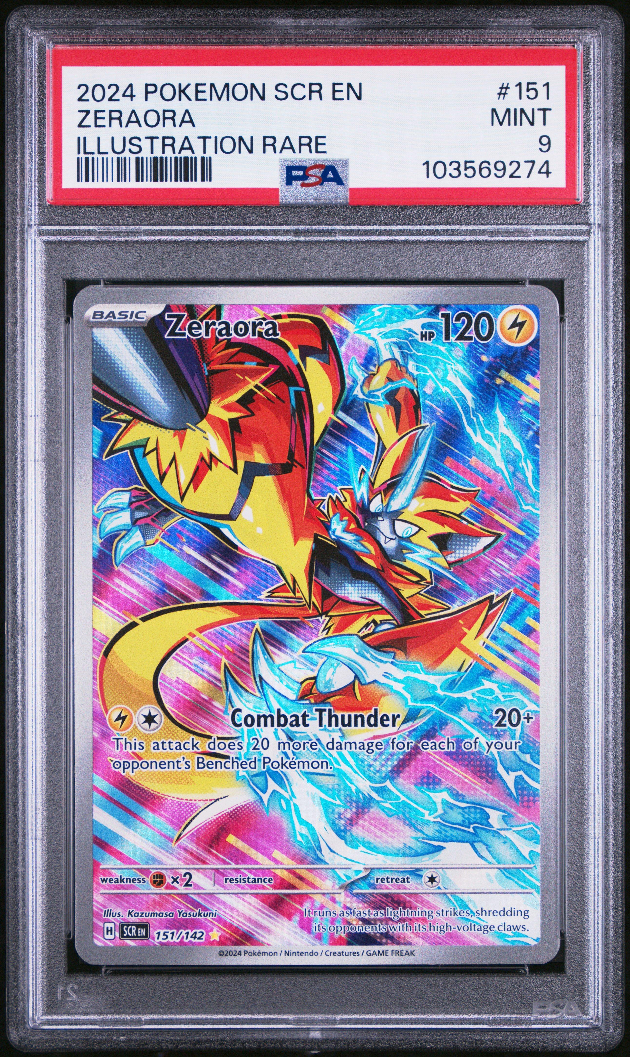 2024 Pokemon Scr En-stellar Crown 151 Zeraora Illustration Rare