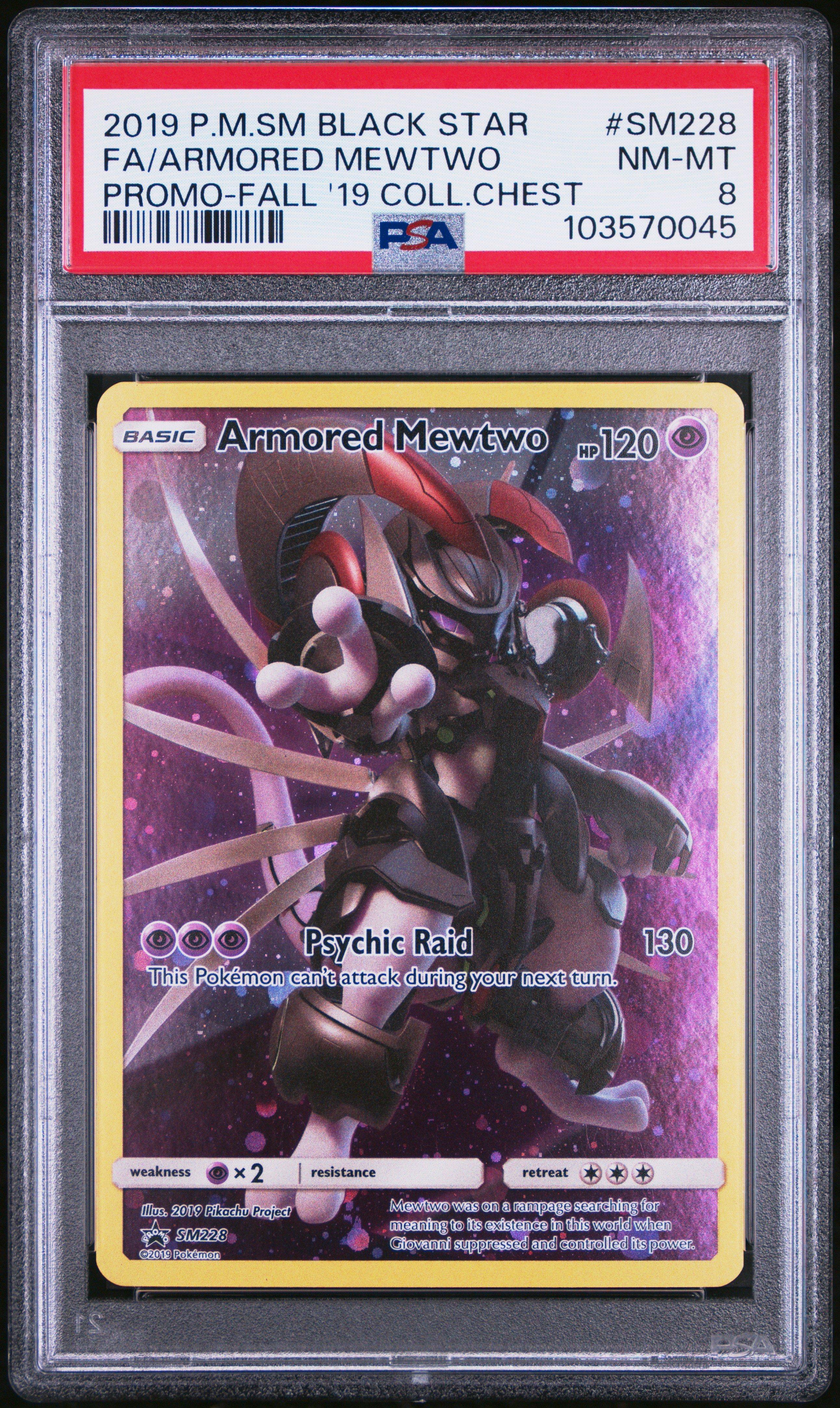 2019 Pokemon Sm Black Star Promo Sm228 Full Art/armored Mewtwo