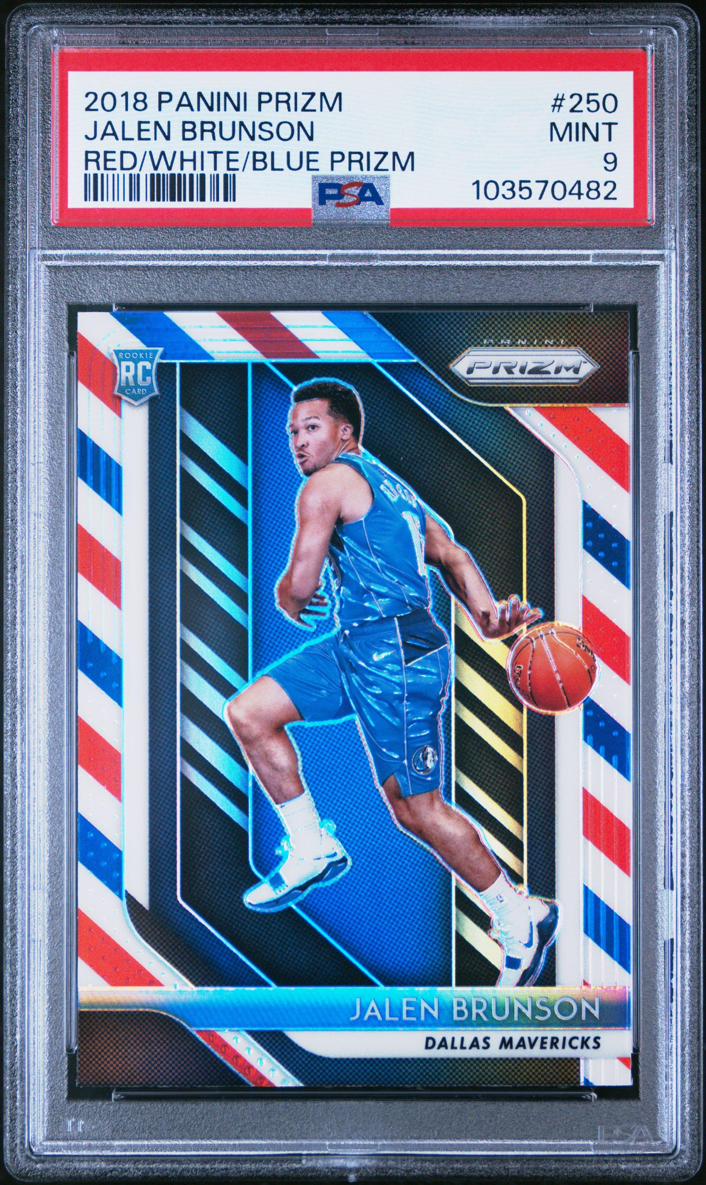 2018 Panini Prizm 250 Jalen Brunson Red/white/blue Prizm PSA