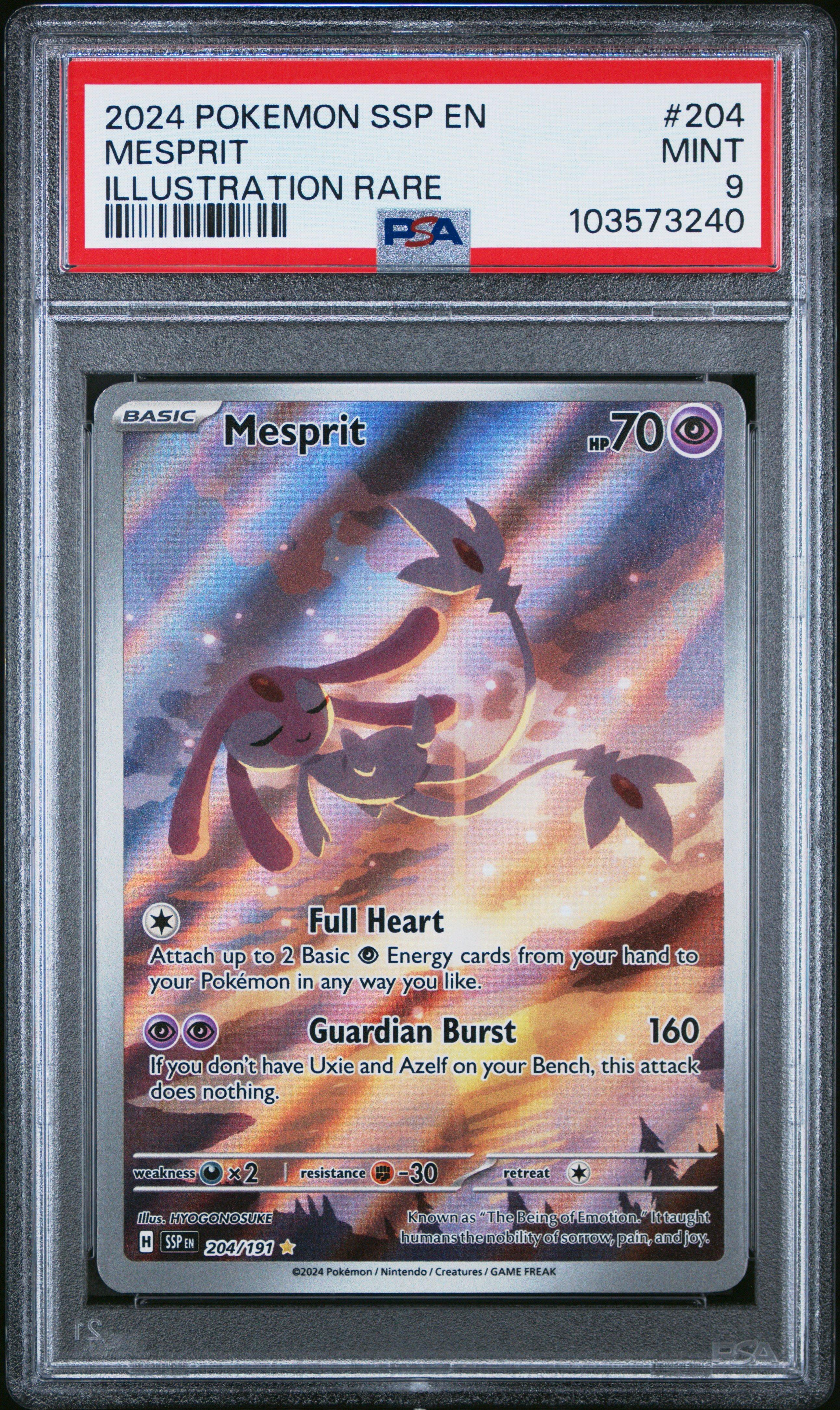 2024 Pokemon Ssp En-surging Sparks 204 Mesprit Illustration Rare