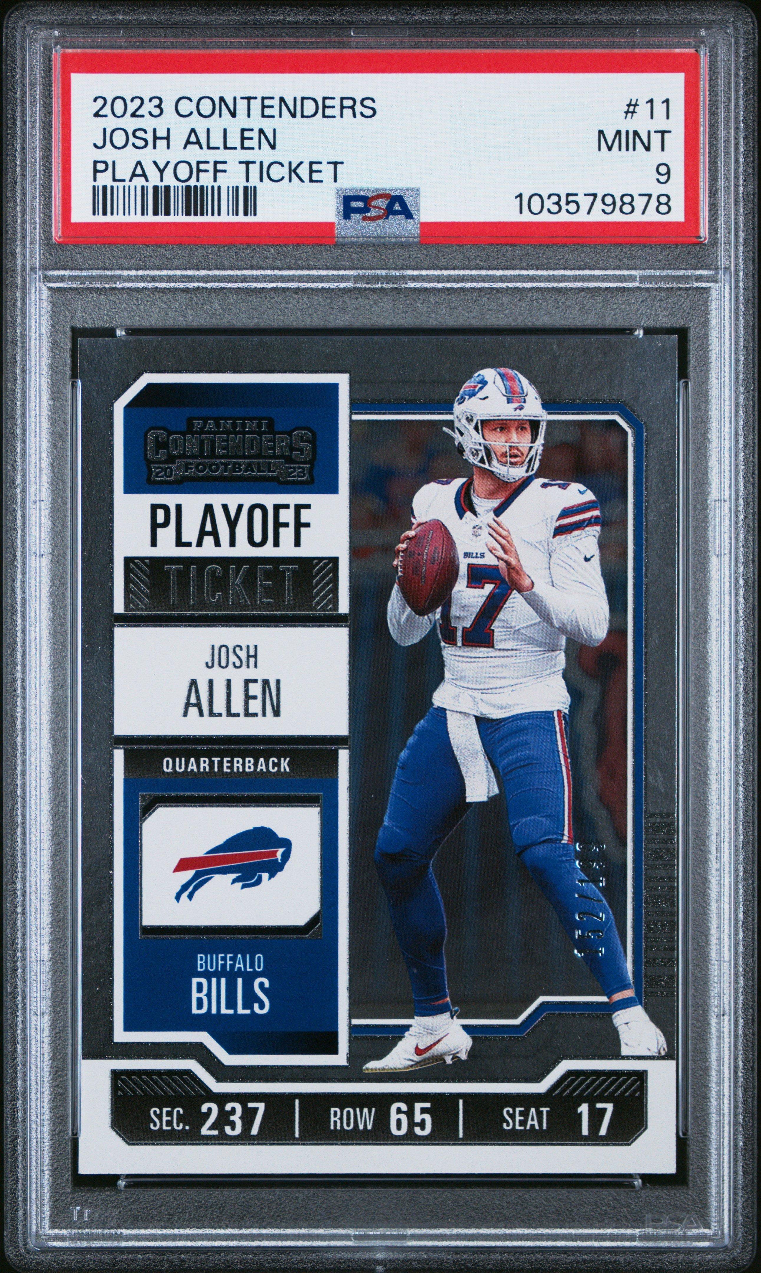 2023 Panini Contenders 11 Josh Allen Playoff Ticket PSA 9