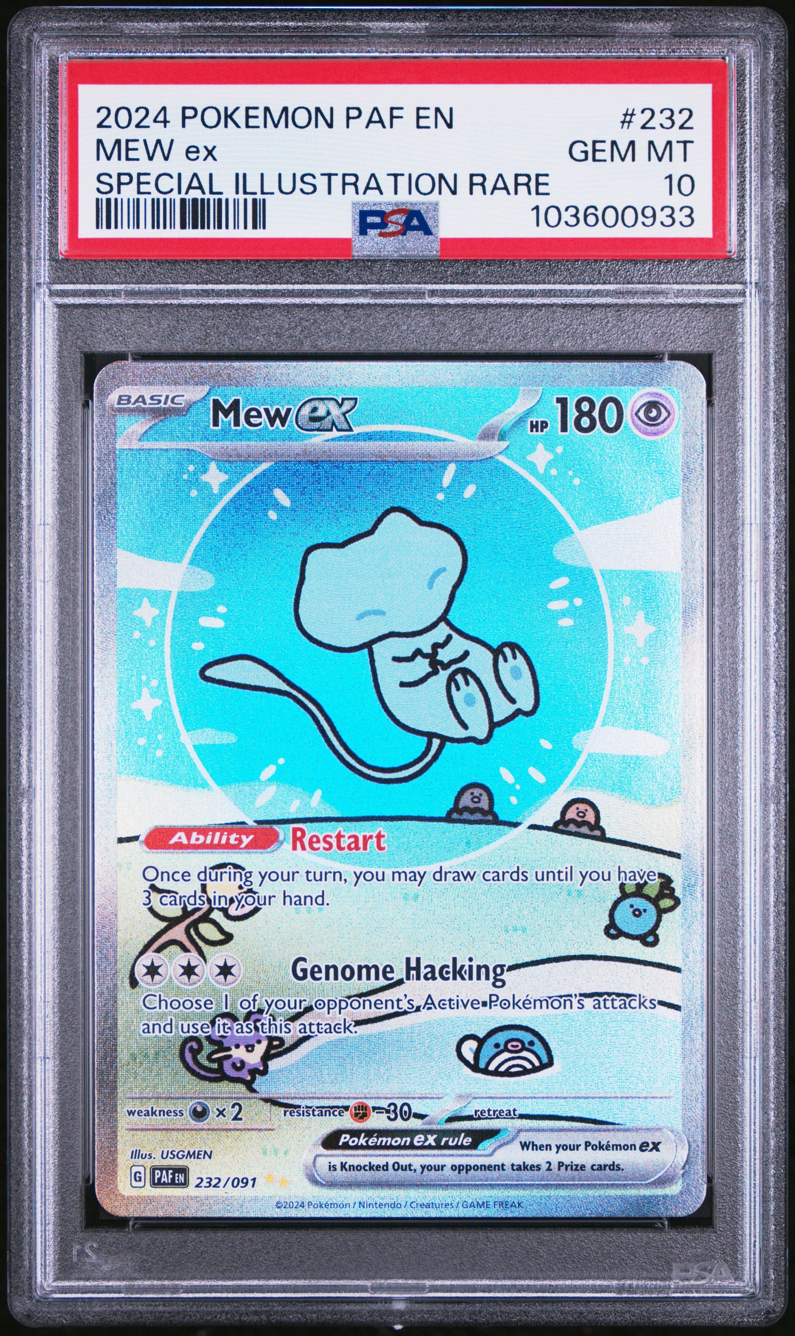 2024 Pokemon Paf En-paldean Fates 232 Mew Ex Special Illustration Rare PSA