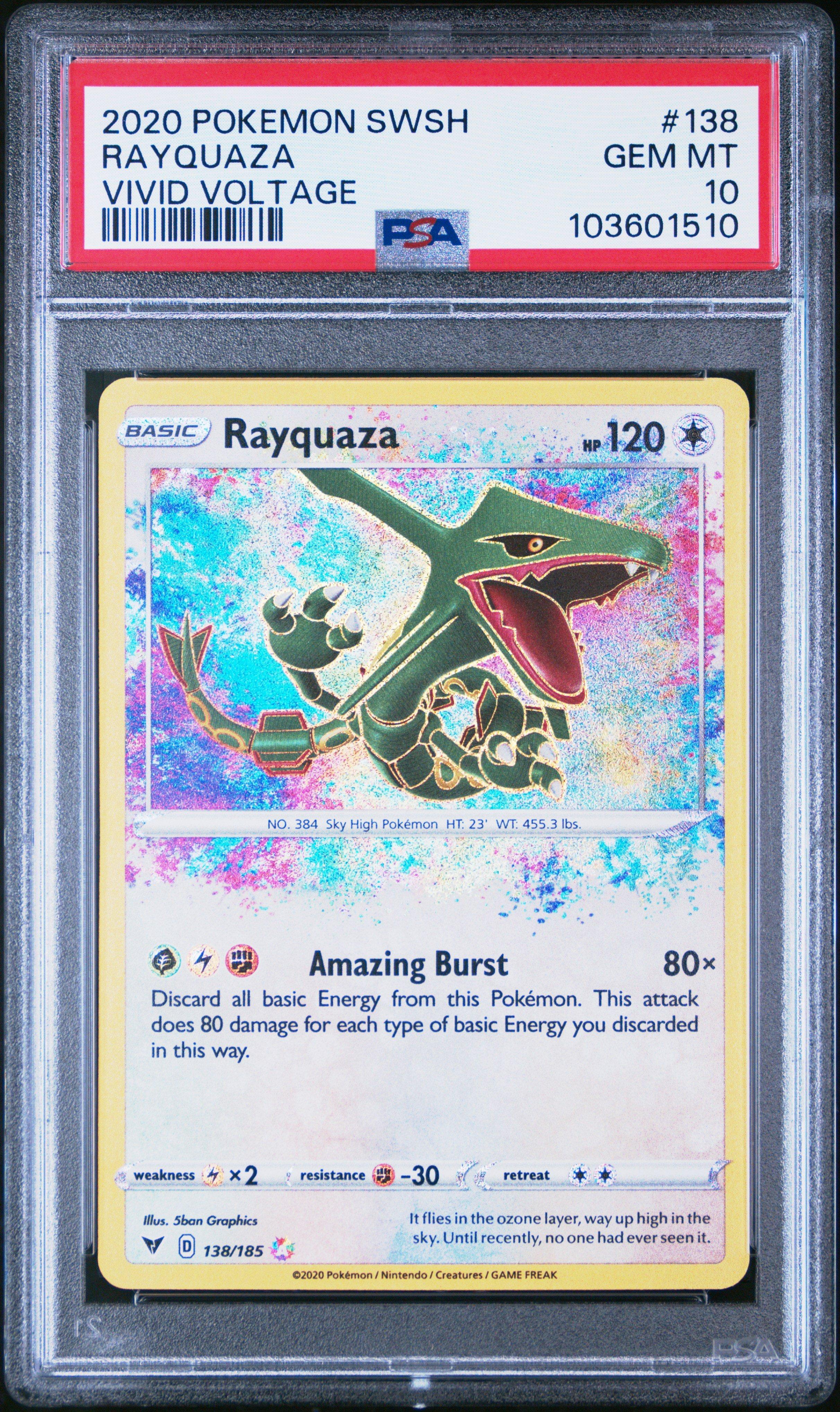 2020 Pokemon Sword & Shield Vivid Voltage 138 Rayquaza PSA