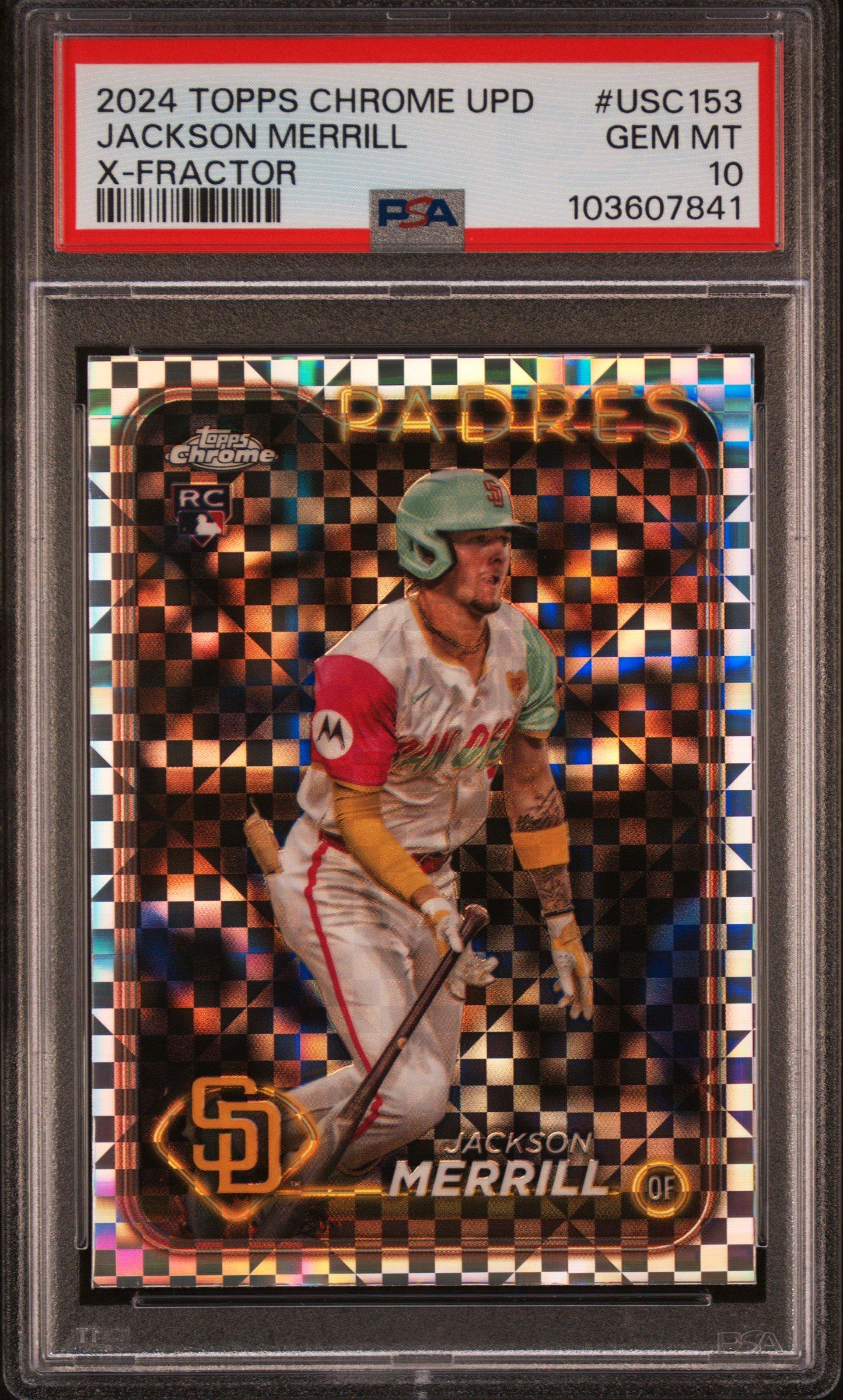 2024 Topps Chrome Update Usc153 Jackson Merrill X-fractor PSA 10