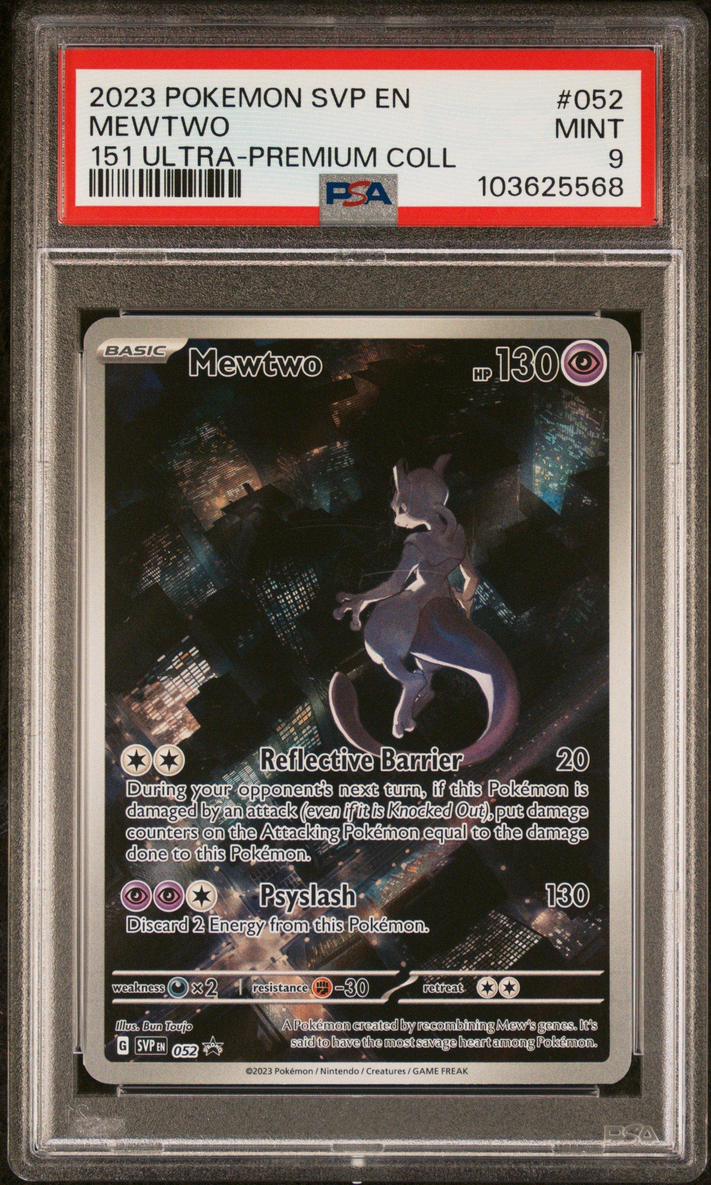 2023 Pokemon Svp En-sv Black Star Promo 052 Mewtwo 151 Ultra-premium Collection PSA