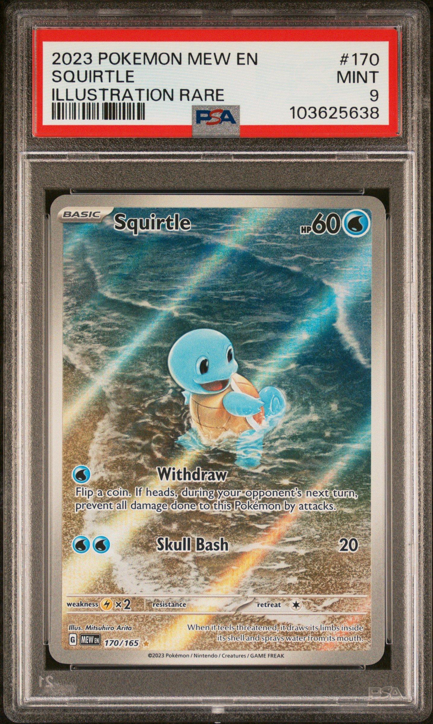 2023 Pokemon Mew En-151 170 Squirtle Illustration Rare PSA