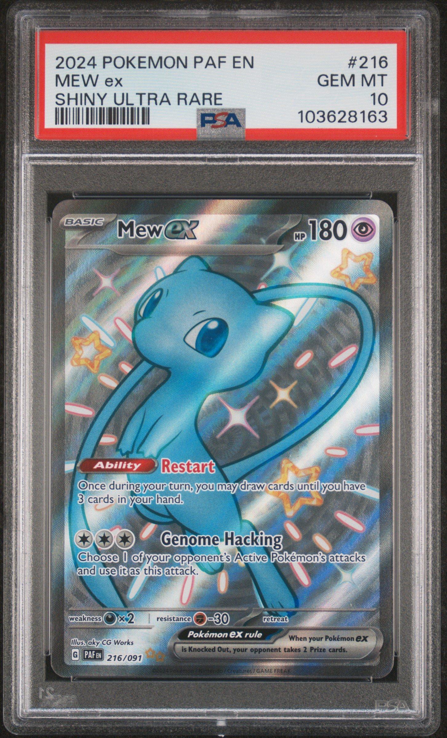 2024 Pokemon Paf En-paldean Fates 216 Mew Ex Shiny Ultra Rare PSA