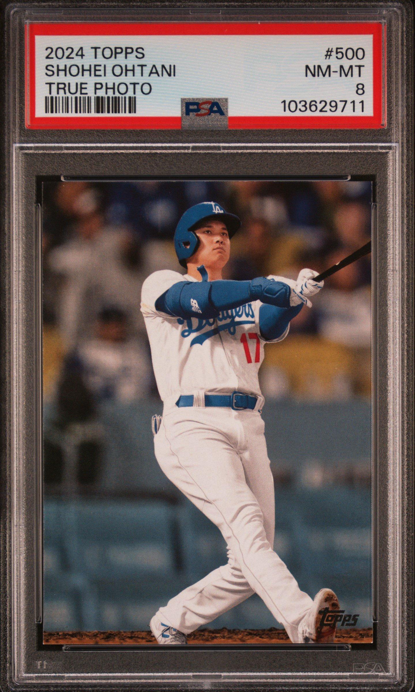 2024 Topps 500 Shohei Ohtani True Photo PSA 8