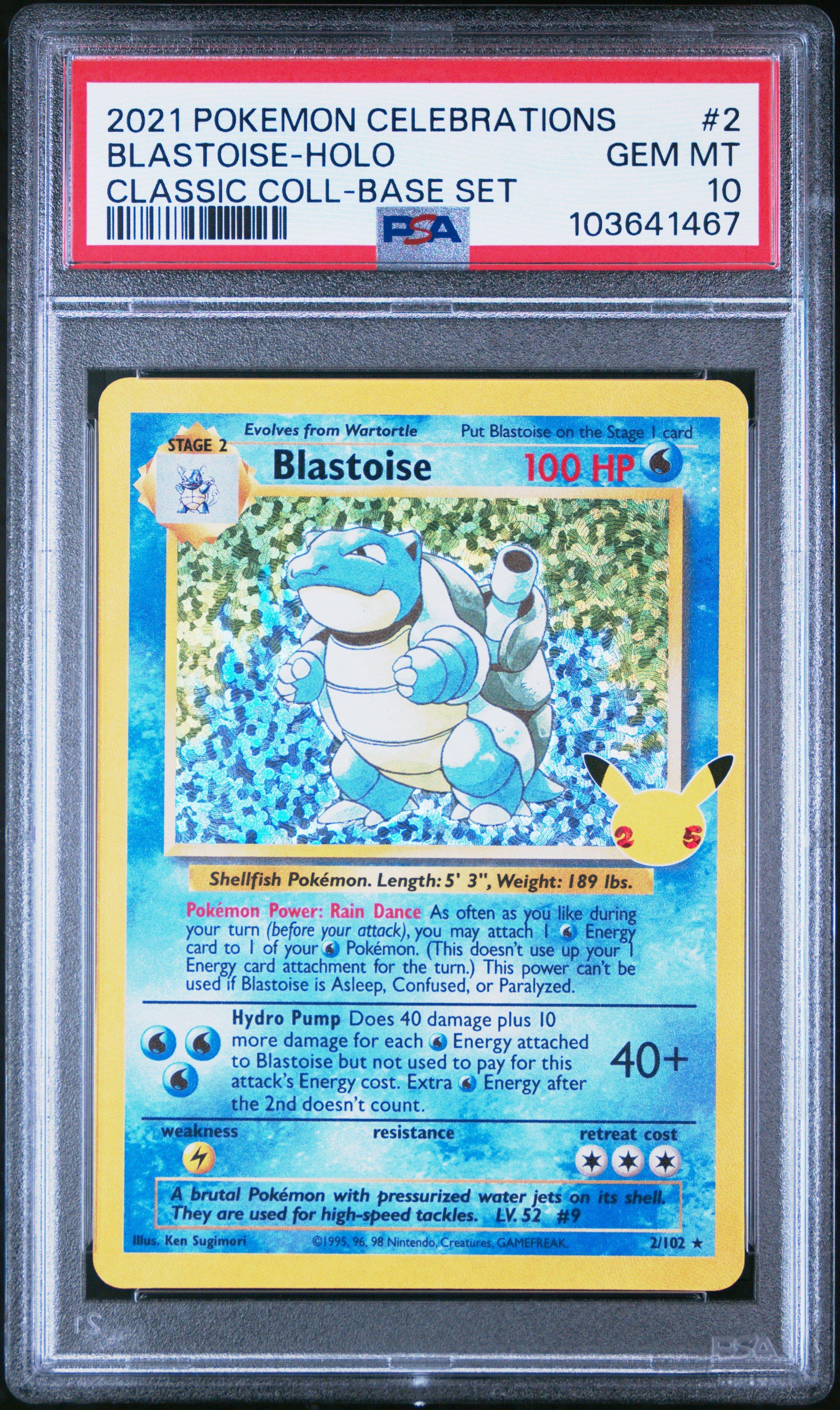 2021 Pokemon Celebrations Classic Collection 2 Blastoise-holo PSA