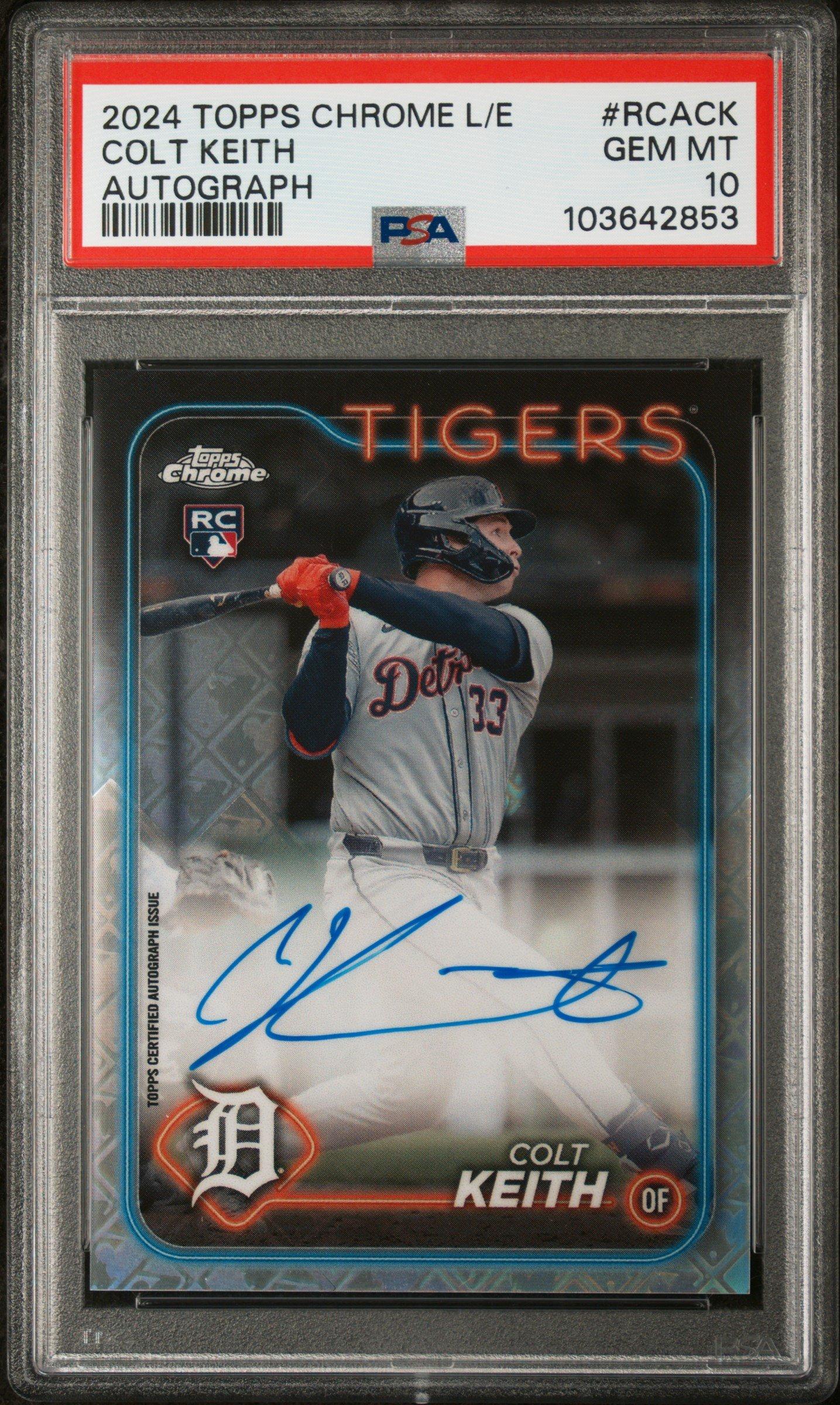 2024 Topps Chrome Logofractor Edition Mlb Refractor Chrome Autographs Rcack Colt Keith PSA 10